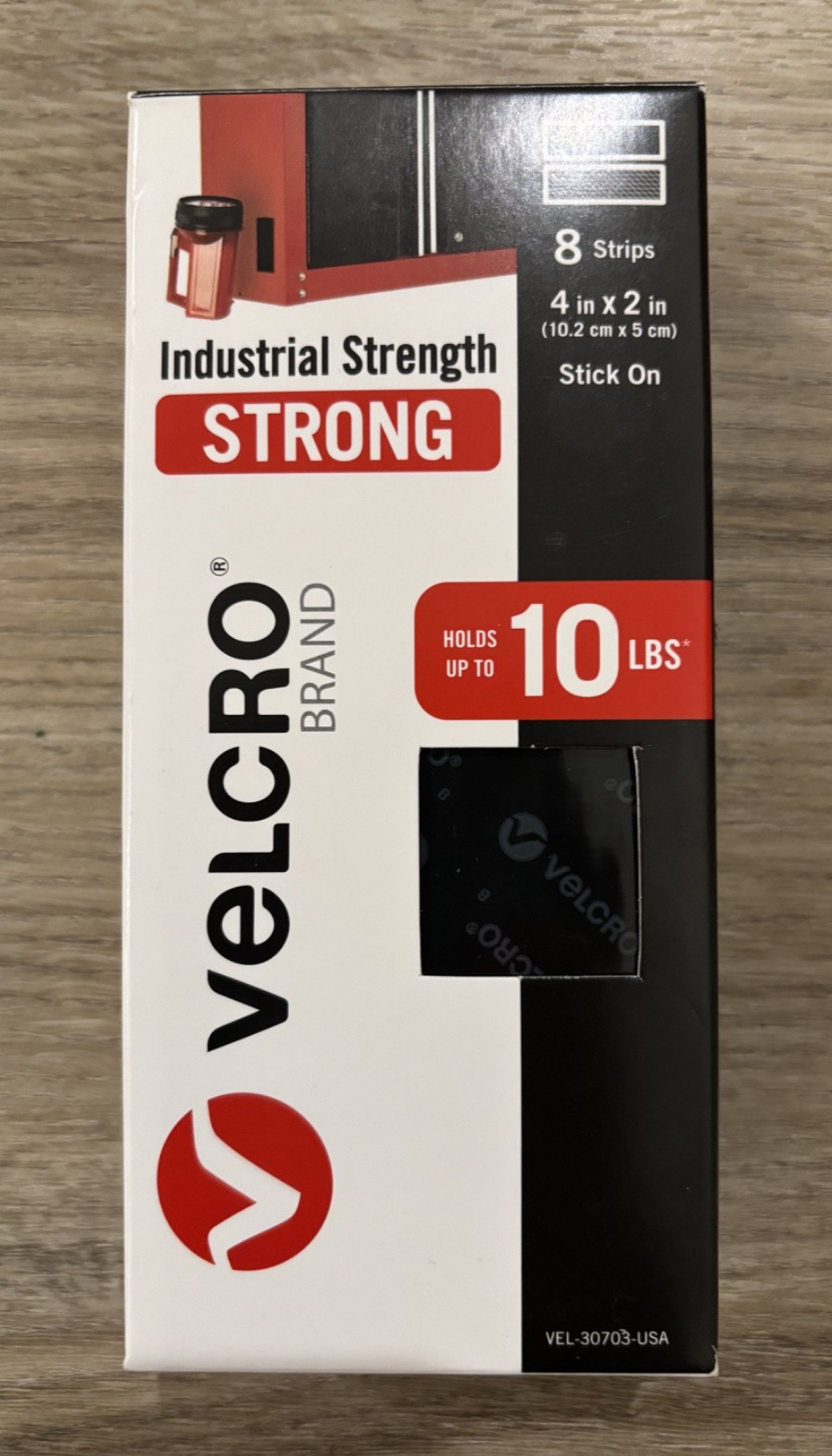 VELCRO Brand Heavy Duty Fasteners Industrial Strength Strong 4x2" Strips 8 Sets