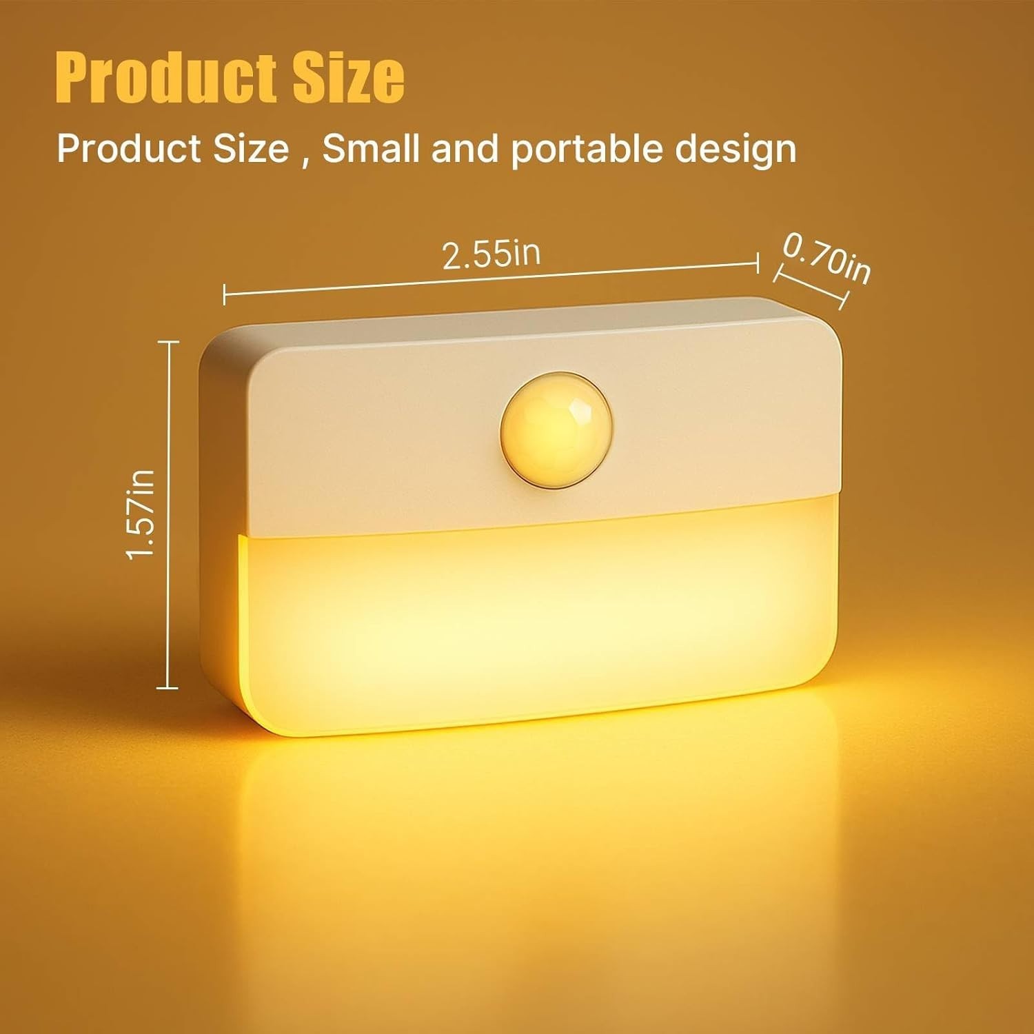 Versatile 8 Pack Wireless Indoor Lights - Motion Sensor Warm White Illumination