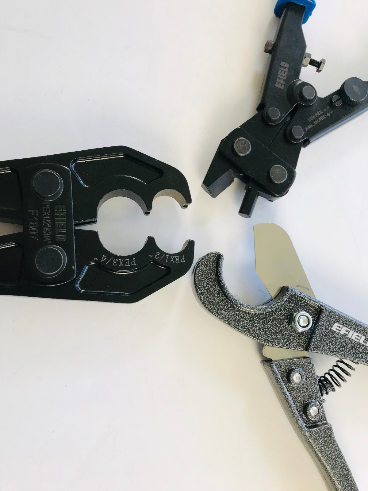 EFIELD PEX 1/2" & 3/4 COMBO Crimp Tool Kit with Ring Removal Tool , Pipe Cutter