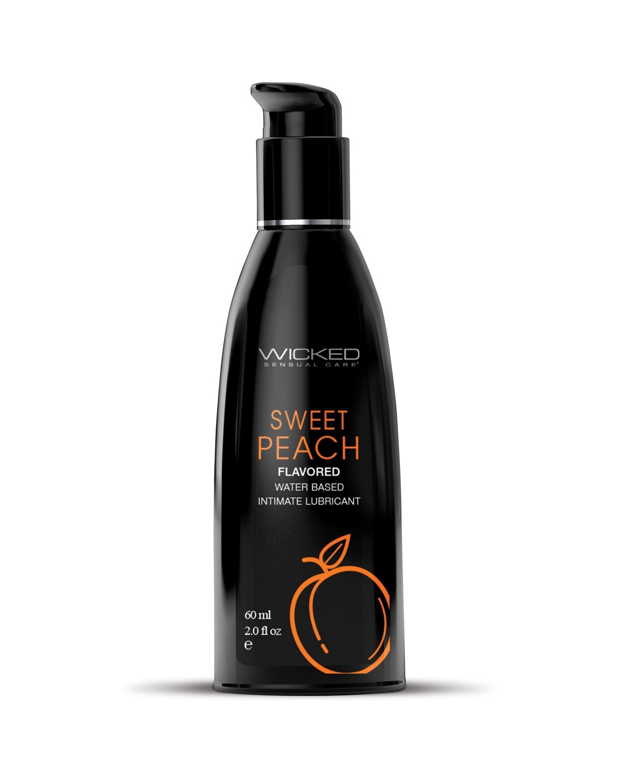 Wicked Aqua Sweet Peach Flavored Water Based Lube - 2 oz