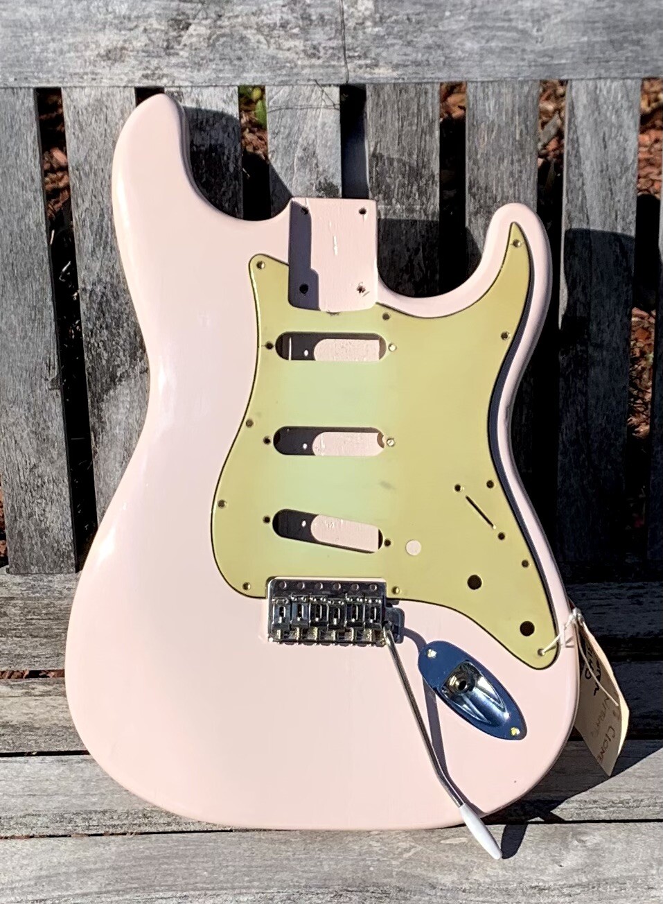 STRAT BODY AGED SHELL PINK patina Nitro  finish ORDER YOURS HERE JVGUITARS