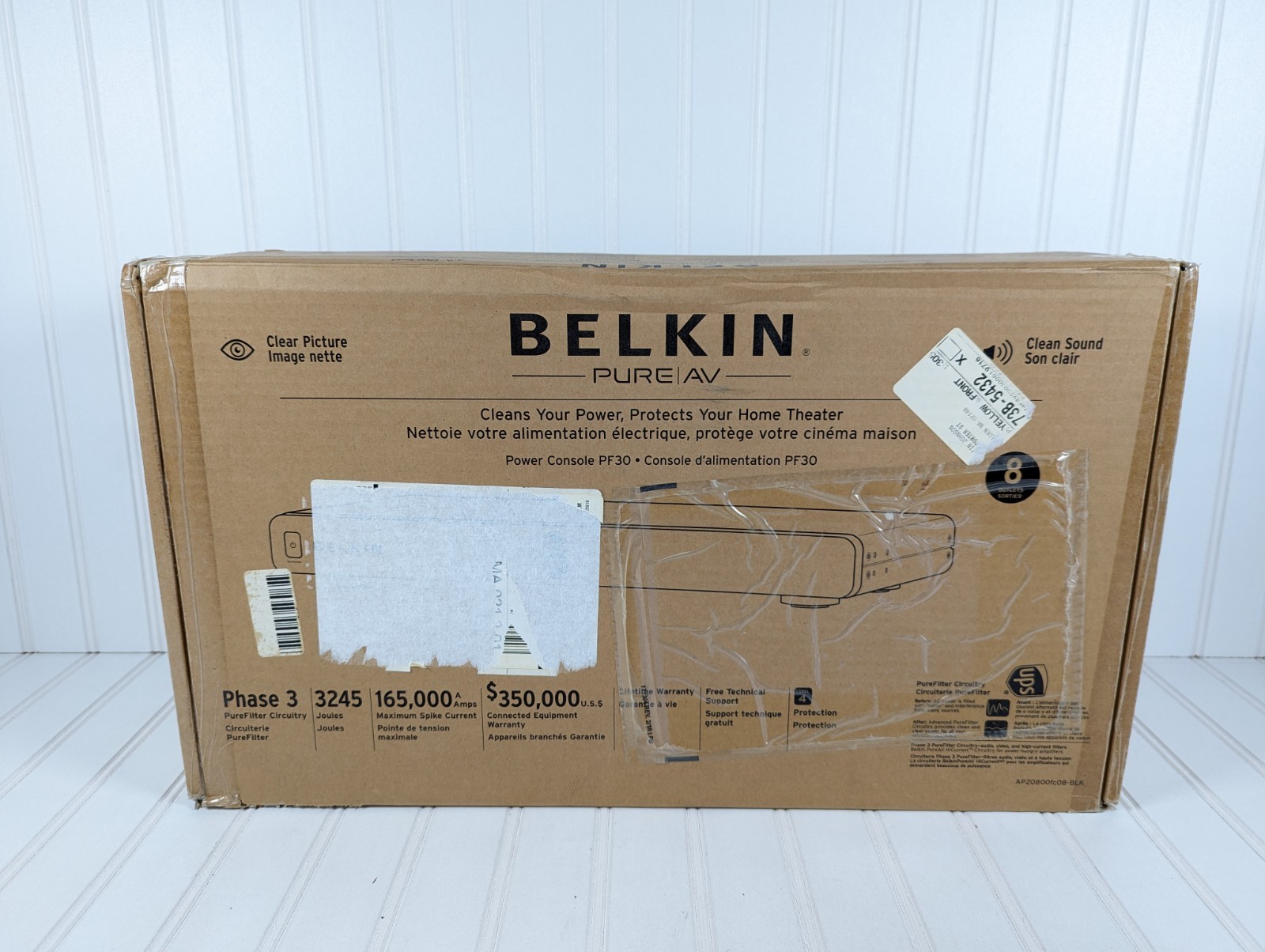 Belkin AP20800-08-BLK Power Console Surge Protector Device Black New in Box
