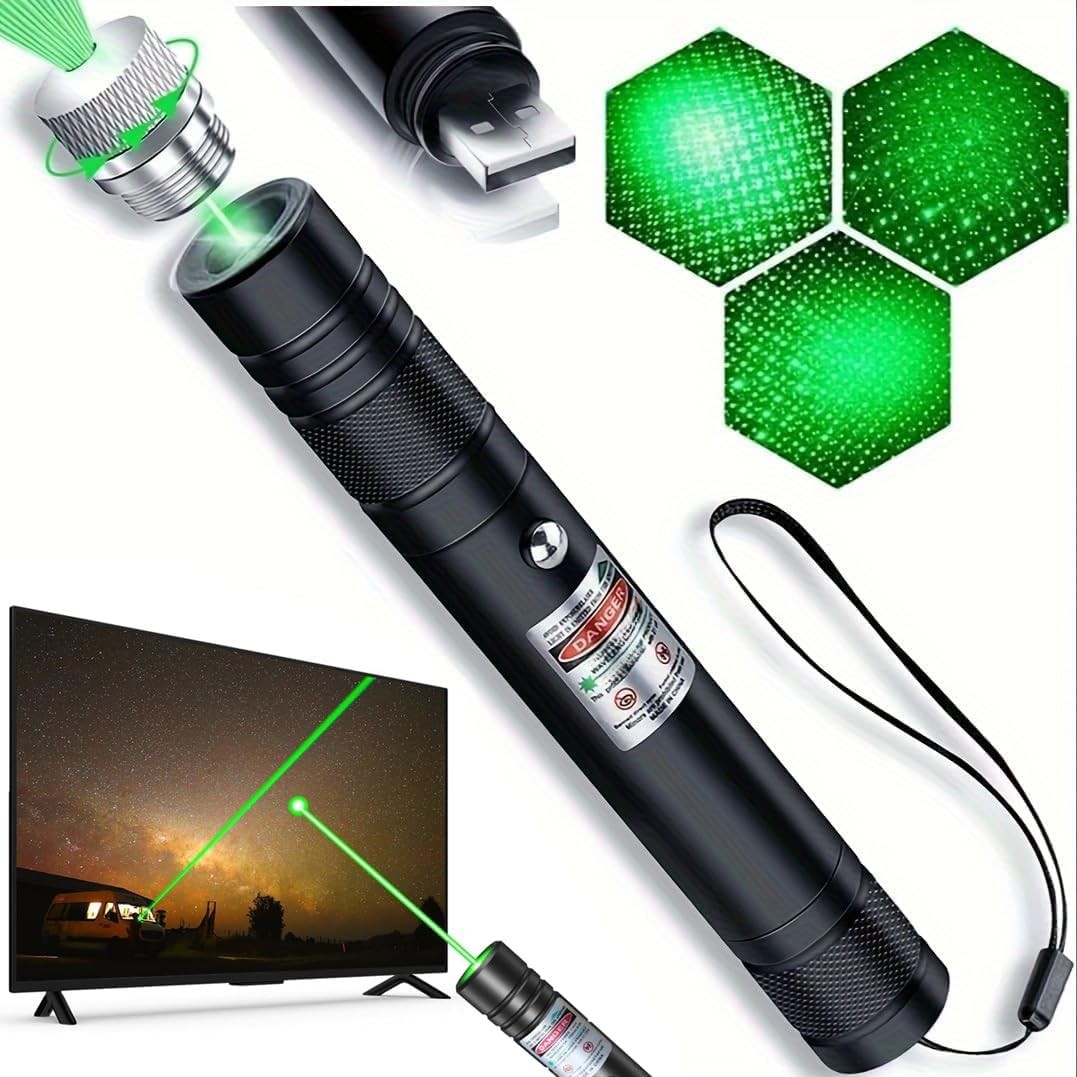 Green Laser Pointer High Power Rechargeable Long Range Outdoor Use