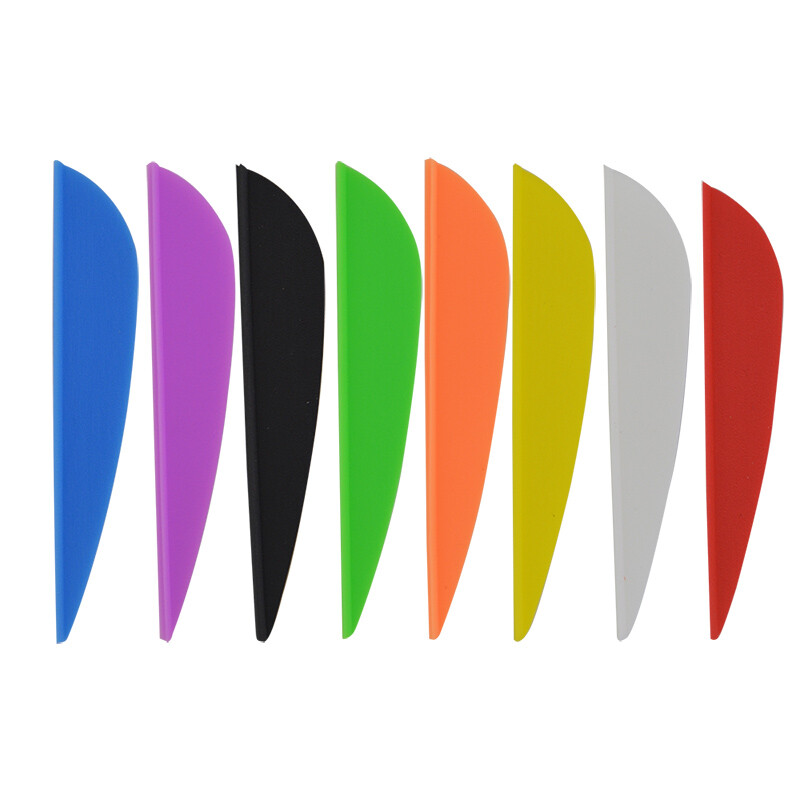 50pcs 3" Plastic Arrow Feathers Fletching Vanes DIY Arrows Shaft Fletches Shoot