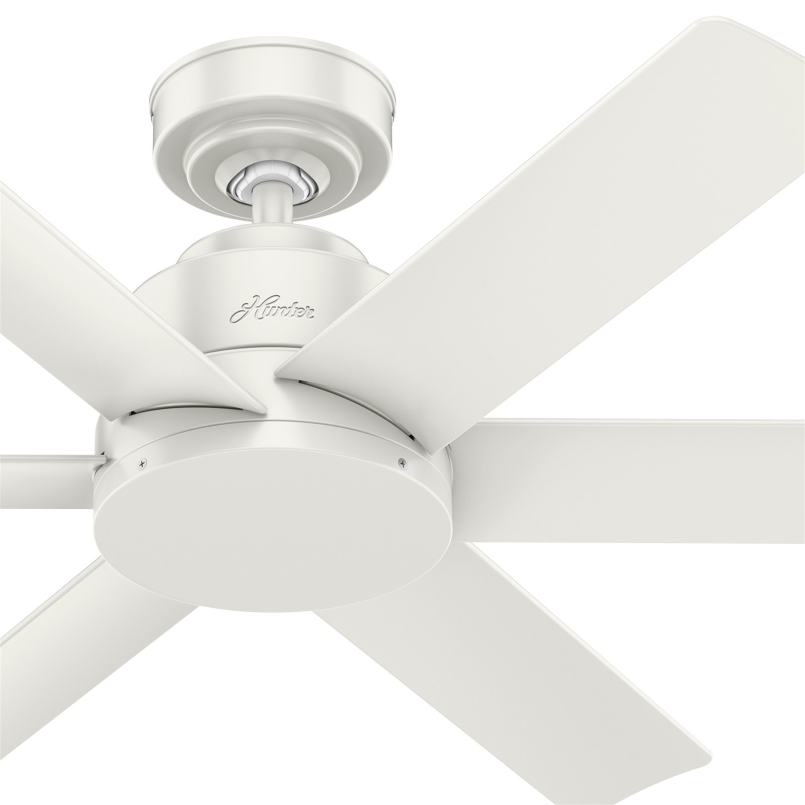 Hunter Fan 44 inch Fresh White Outdoor Ceiling Fan with 6 Blades and No Light