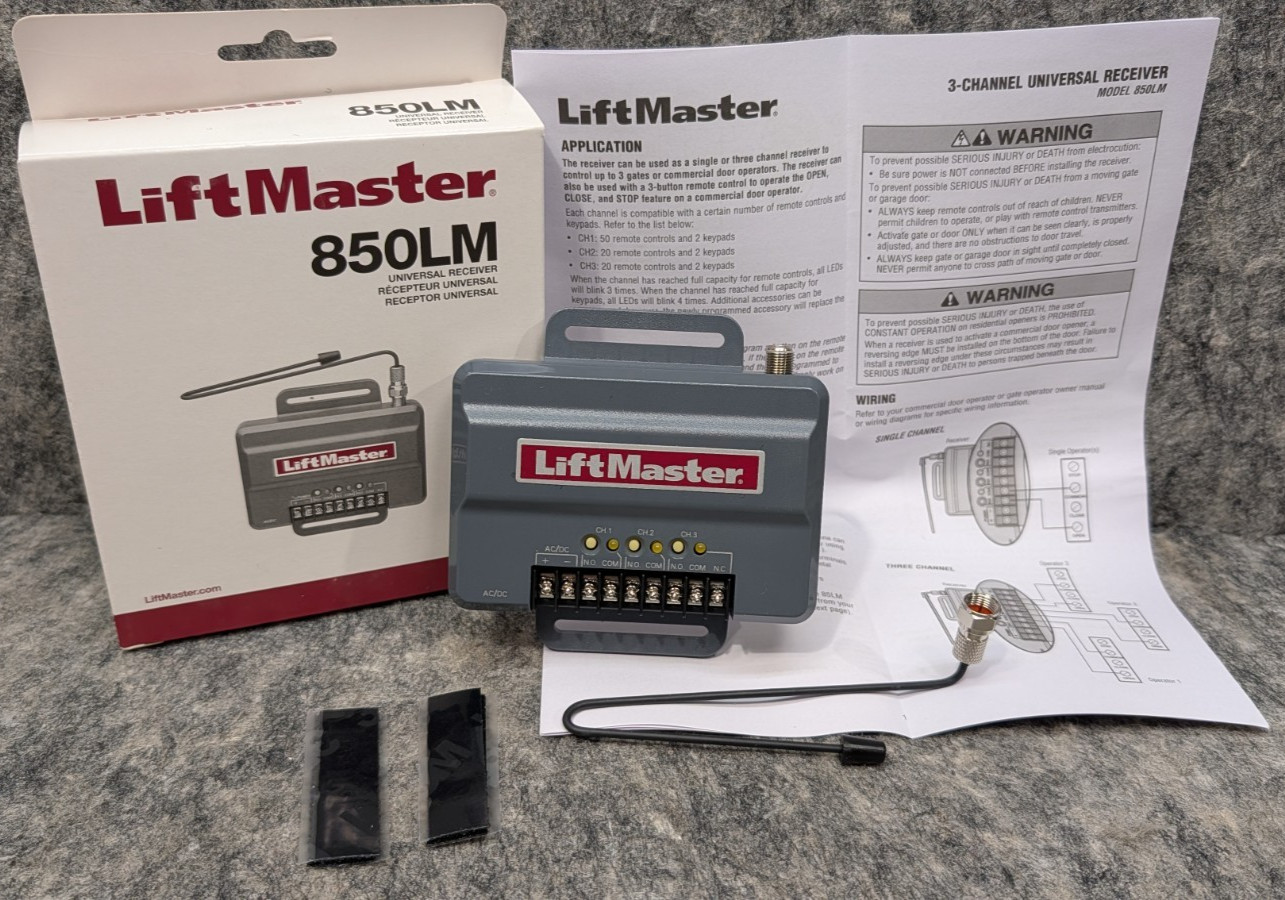 Liftmaster 850LM Receiver works with 811LMX, 813LMX, 891LM, 892LT, 893LM, 893MAX