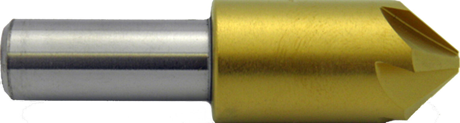 5/16" 82° Degree 6 Flute Cobalt TiN Coated Countersink Melin USA #18201