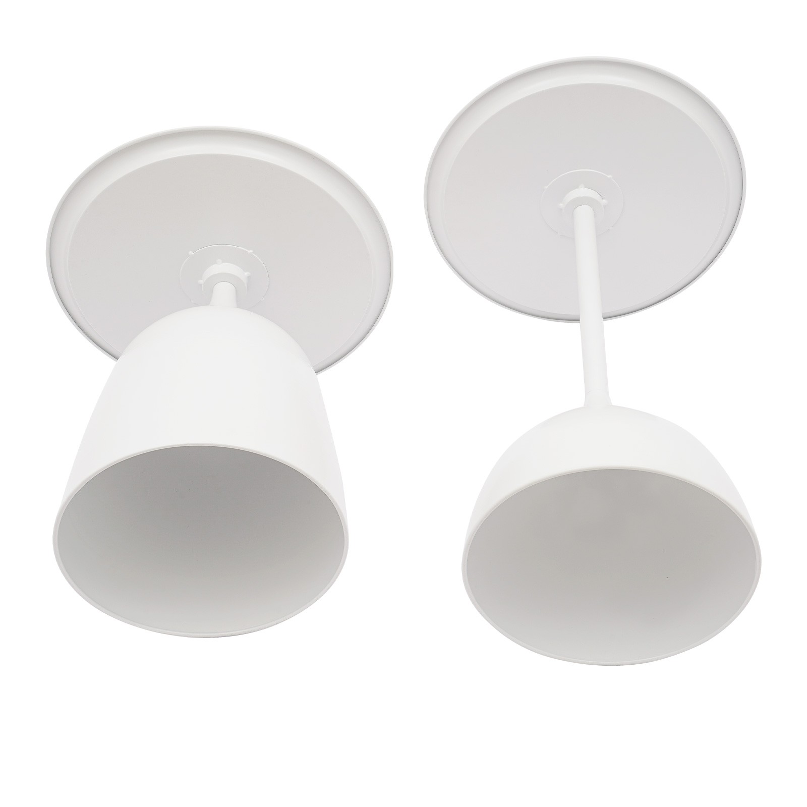 Set of 2 Side Tables Nesting Tables Round Side Table Set End Table Set White USA