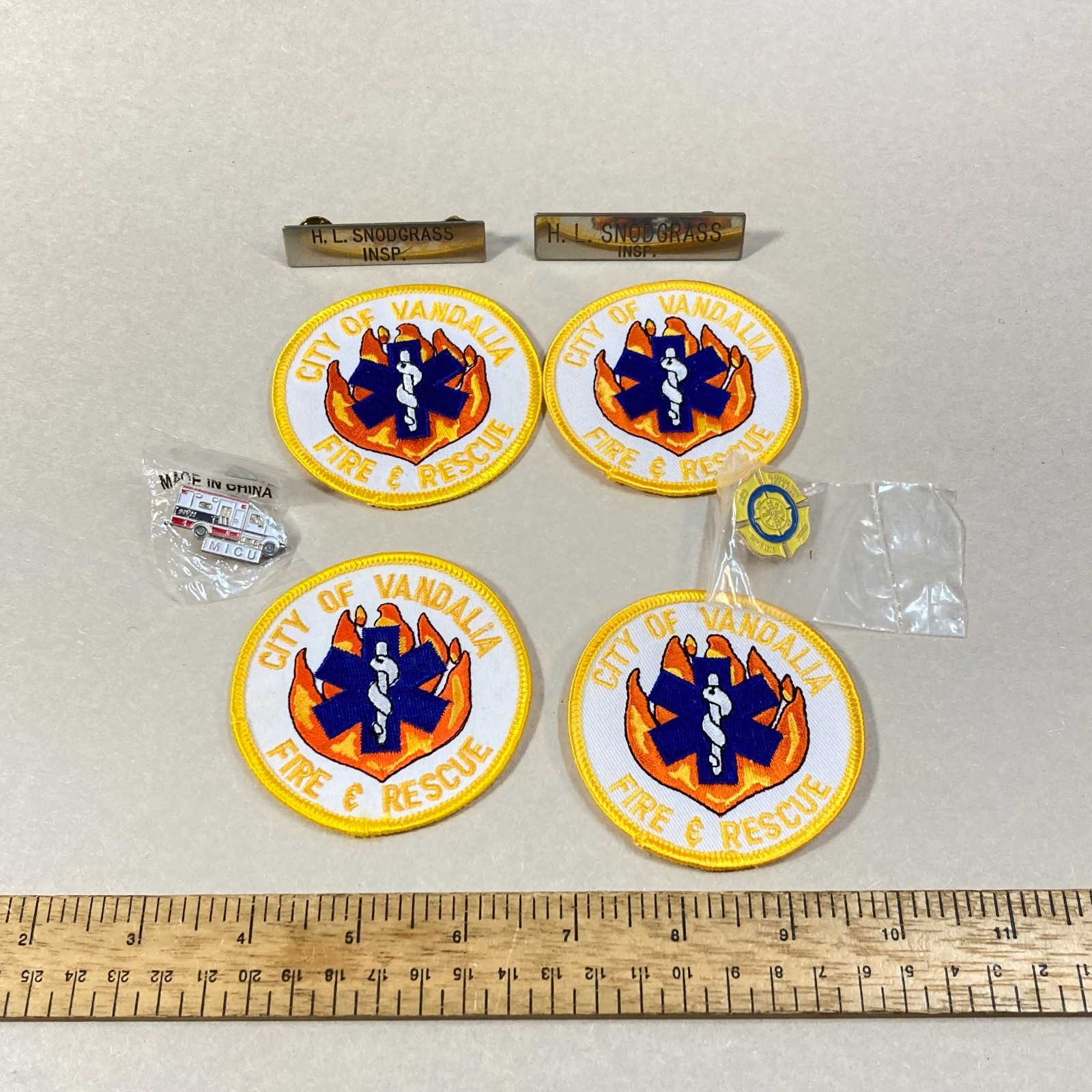 Vandalia City Fire & Rescue Patches Pins & Nametags Ohio