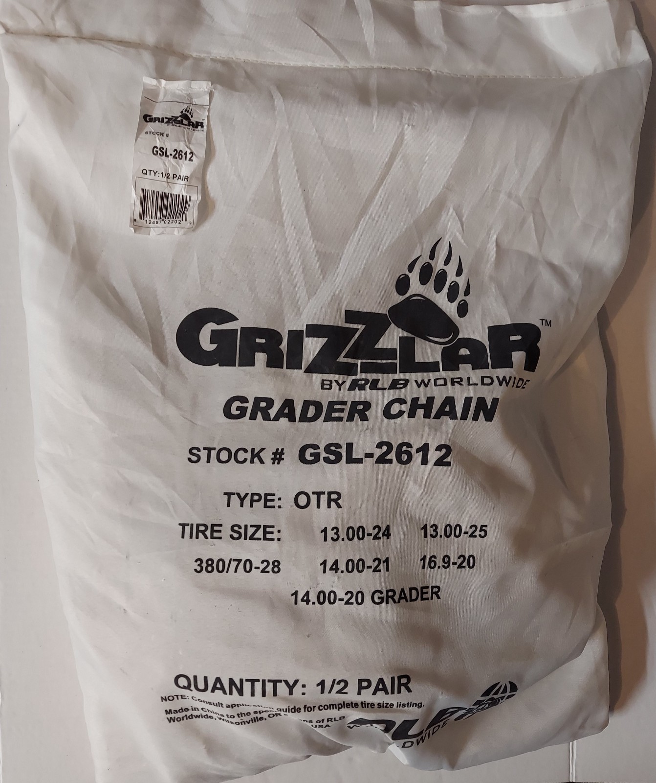 Grizzlar GSL-2612 Tire Chains Ladder Grader 14.00-20 13.00-24 13.00-25