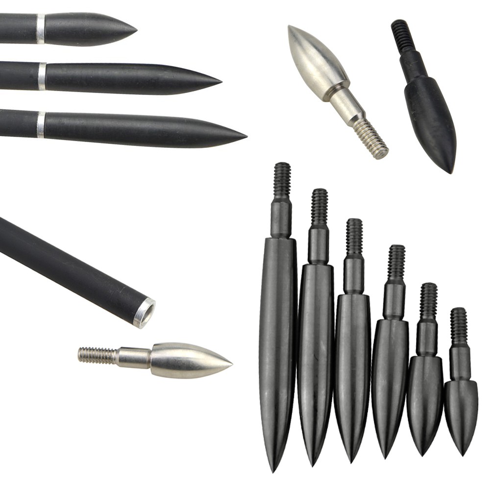 12PK 100/150/200/250/300/350gr Archery Arrow Field Points Broadhead Screw Target