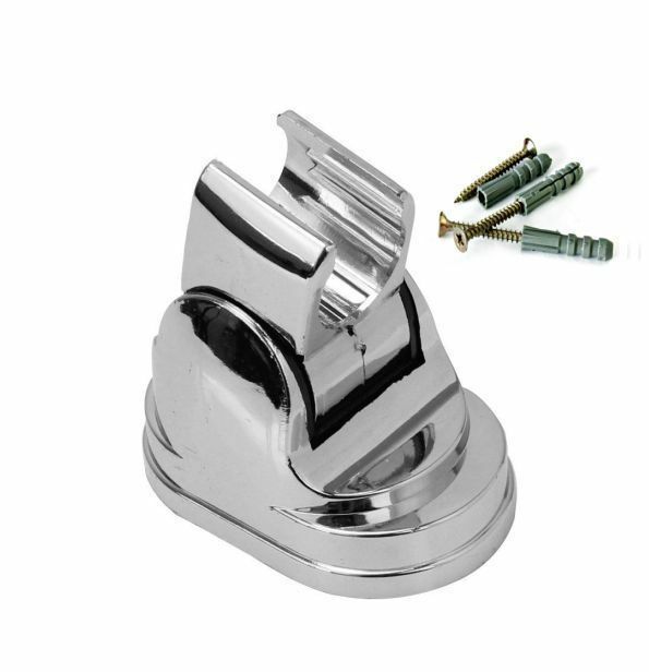 Adjustable Chrome Wall Mounted Bathroom Shower Head Holder Bracket Mount ABS