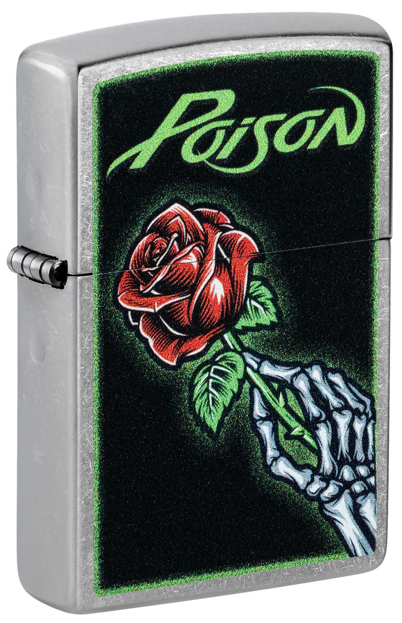Zippo Poison Logo Color Image Street Chrome 46593