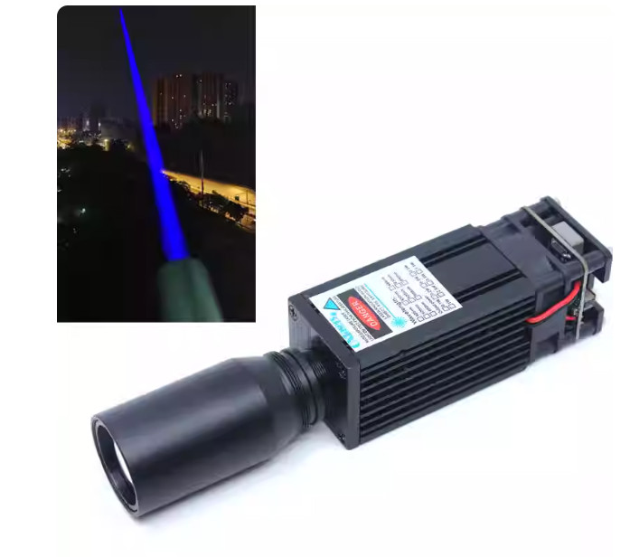 450nm 10W Blue Light 3CM coarse Laser Module with Beam expander 12V