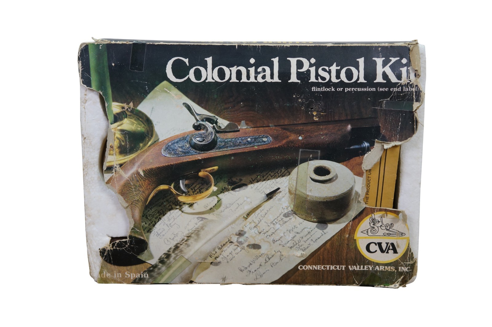 Vintage CVA Connecticut Valley Arms Inc. Colonial Pistol Kit Black Powder Gun