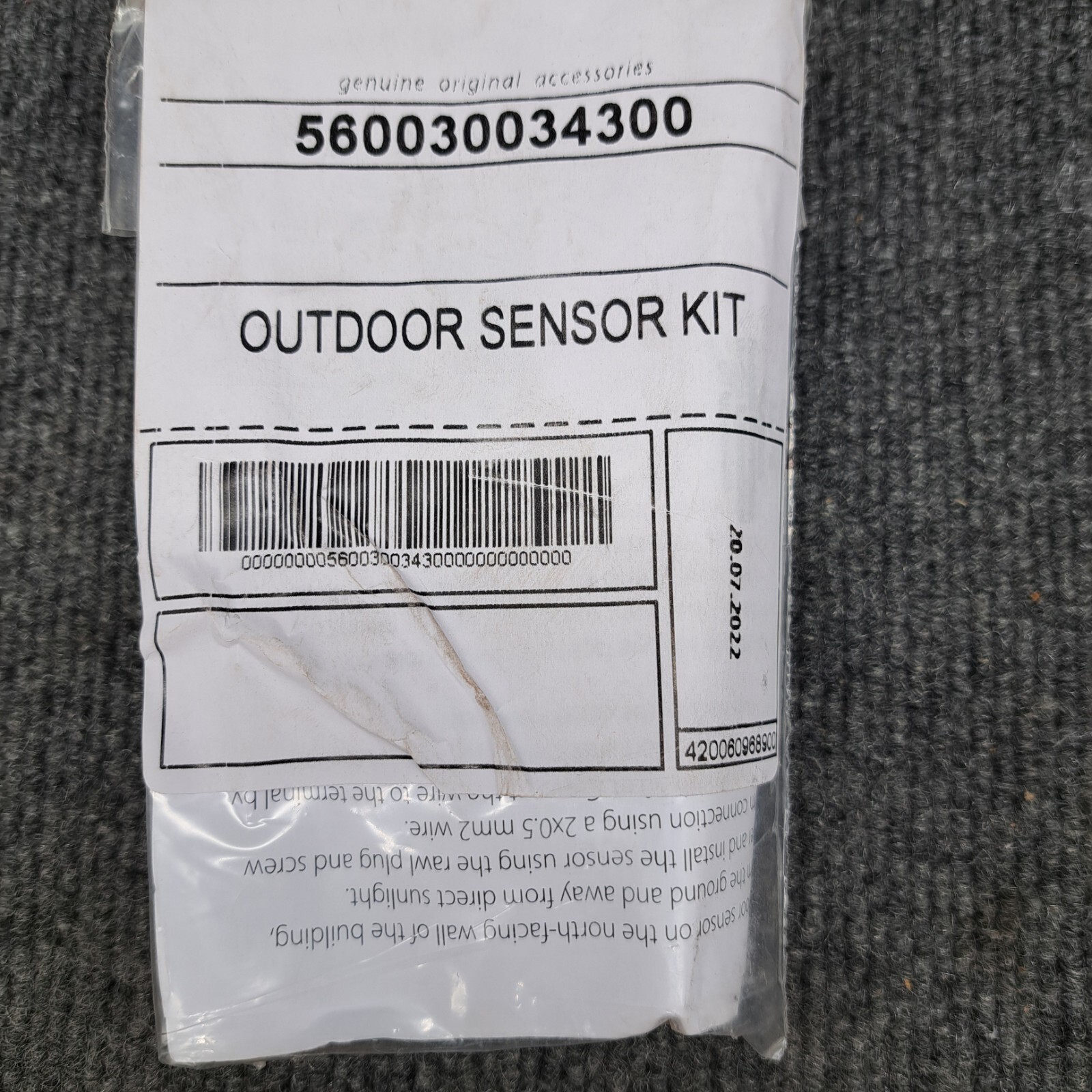 TFVN 150 Boiler Outdoor Sensor Kit 56003003400 / 2022-07-22 14-11 Fast Ship