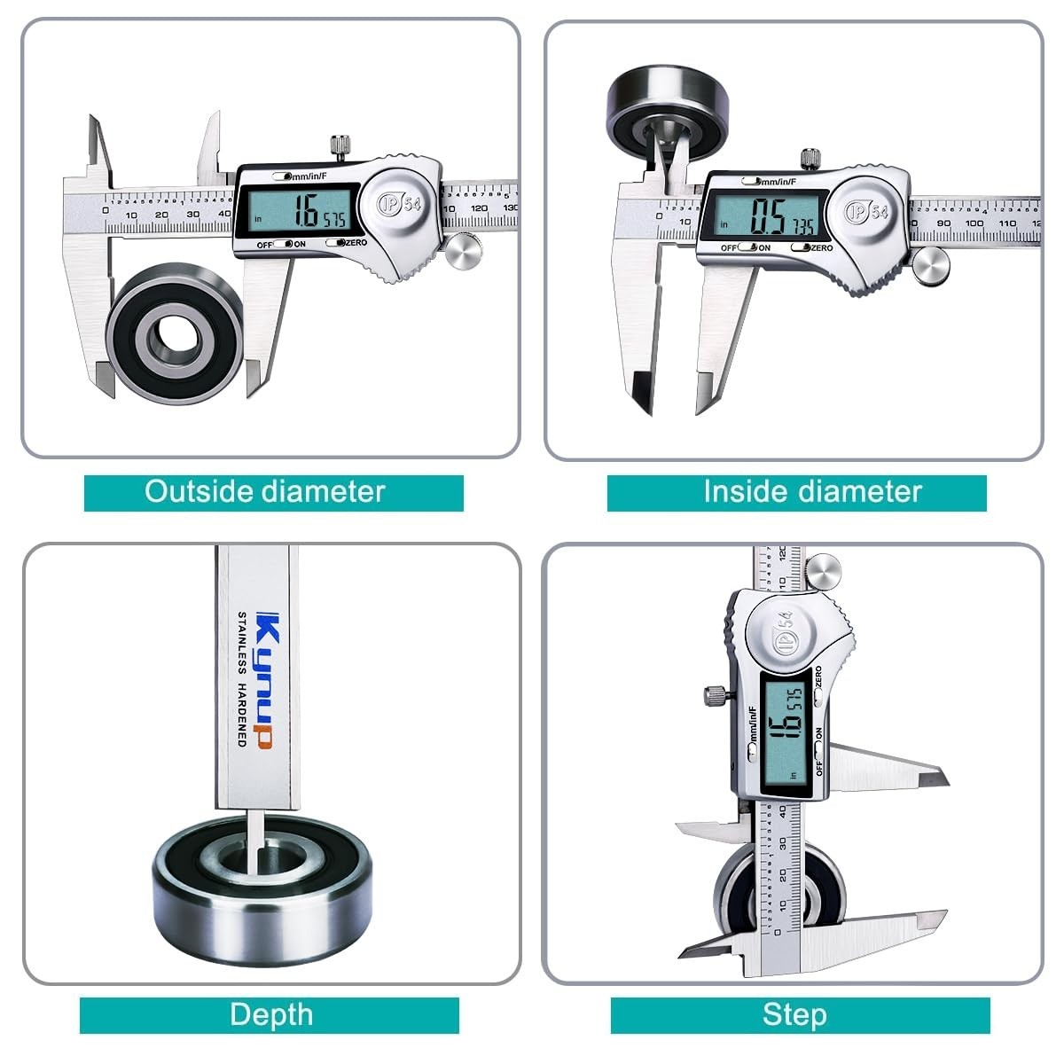 Multi-Function 8 Inch Digital Caliper - Splash-Proof & Easy Unit Switch