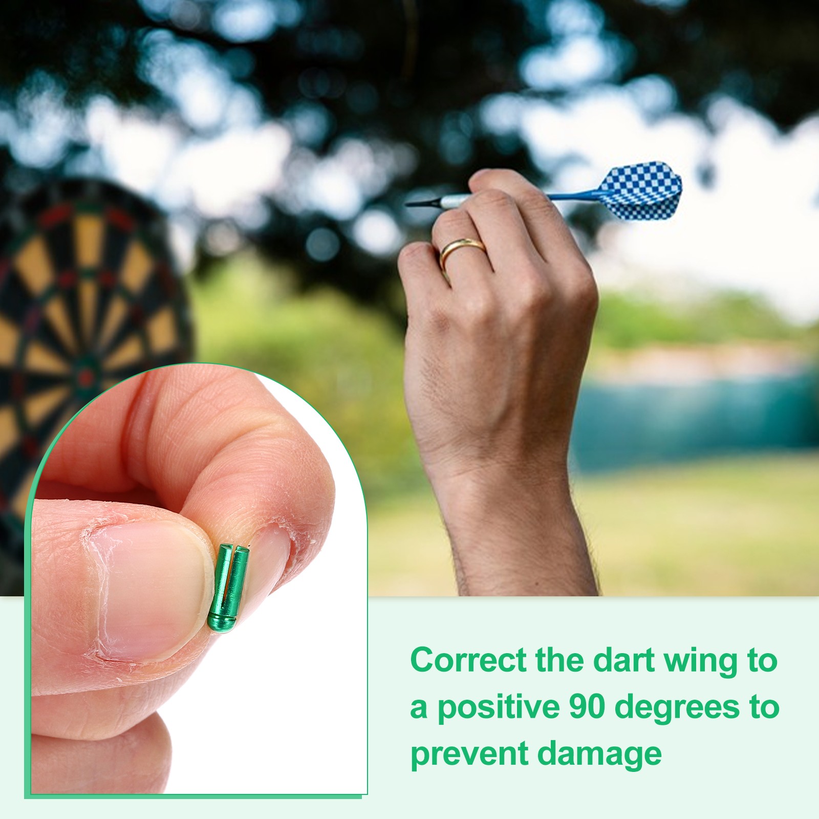 12pcs Dart Flight Protectors Wing Protectors Green