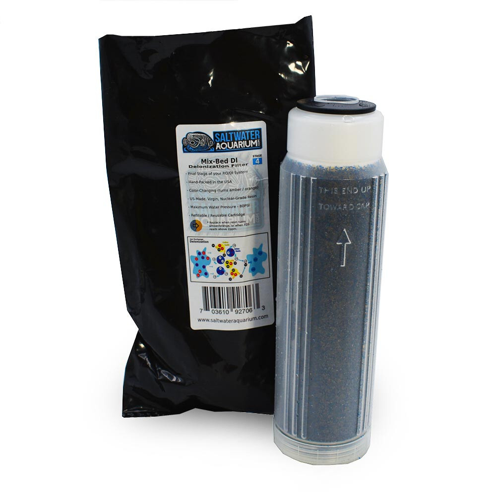 Bulk Deionization Resin Mixed Bed Full 10" Refillable Cartridge (Color Indicatin