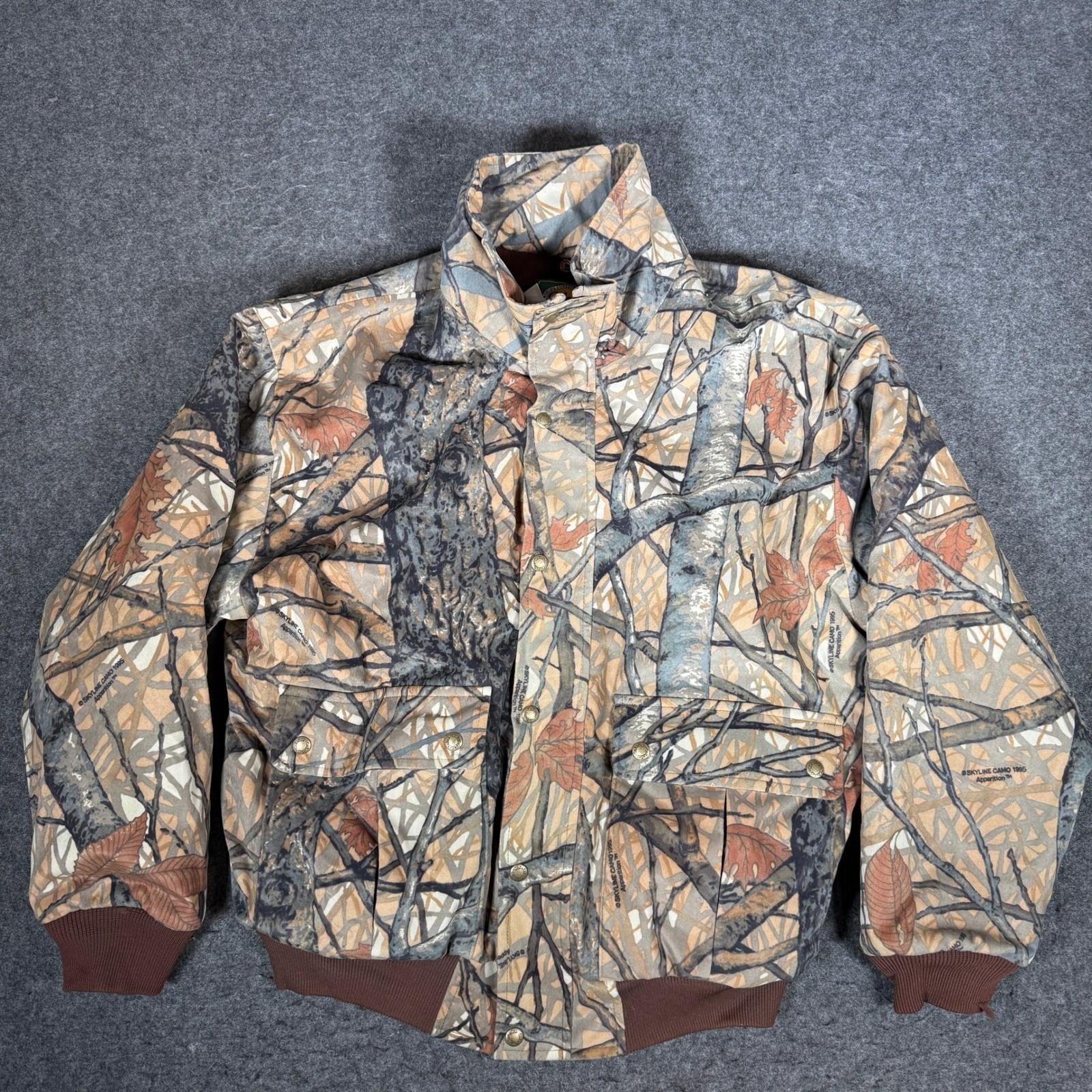 VTG Cabela's Super Slam Skyline Camo 1985 Thinsulate Hunting Jacket USA Mens L
