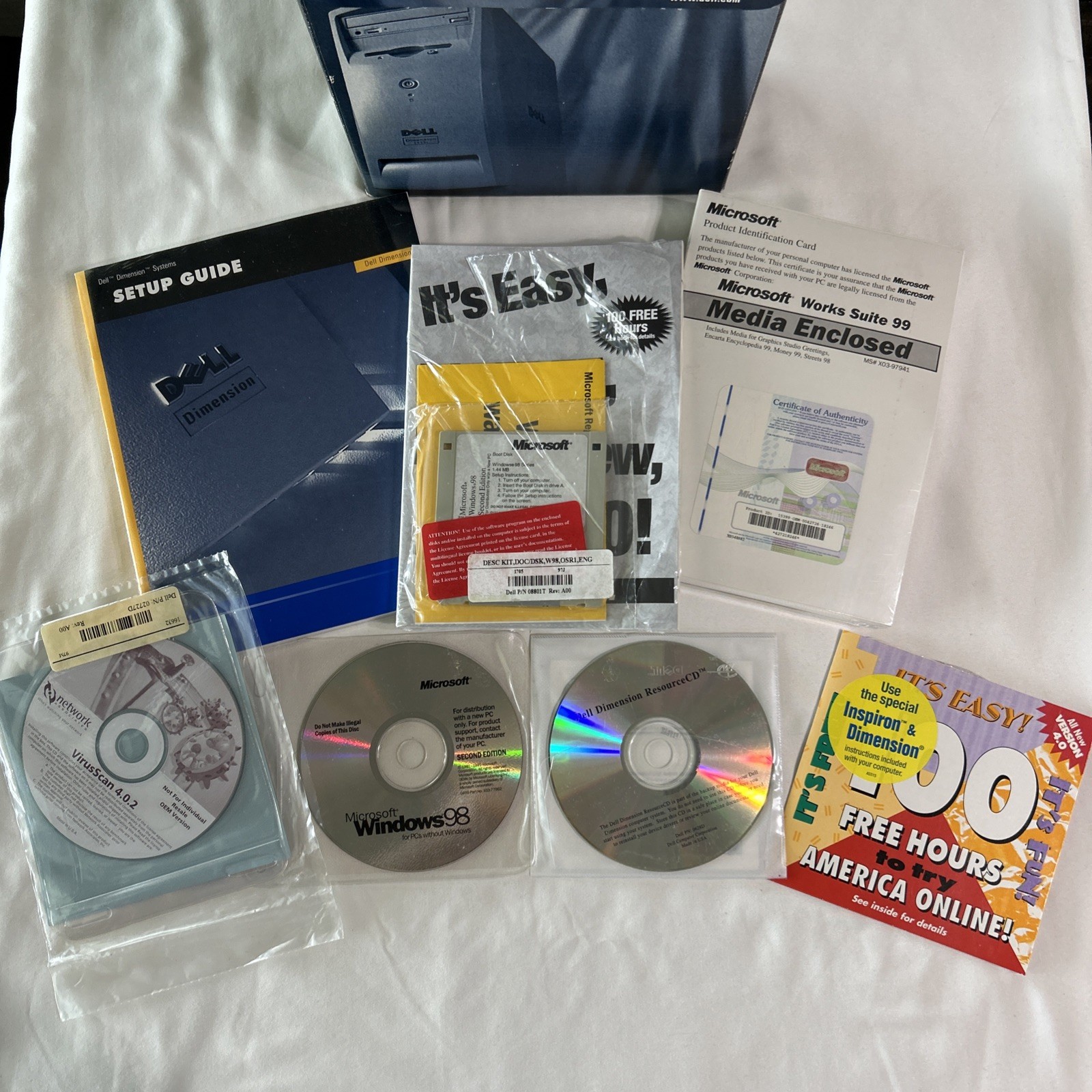 Dell Dimension Windows 98 OEM Software & Manual Kit – Works Suite 99