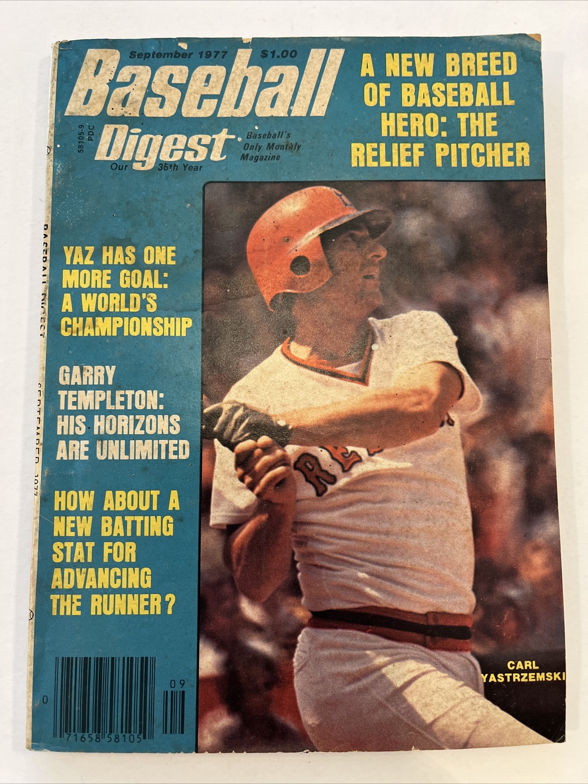Baseball Digest Magazine September 1977 Boston Red Sox, Carl Yastrzemski (B6)