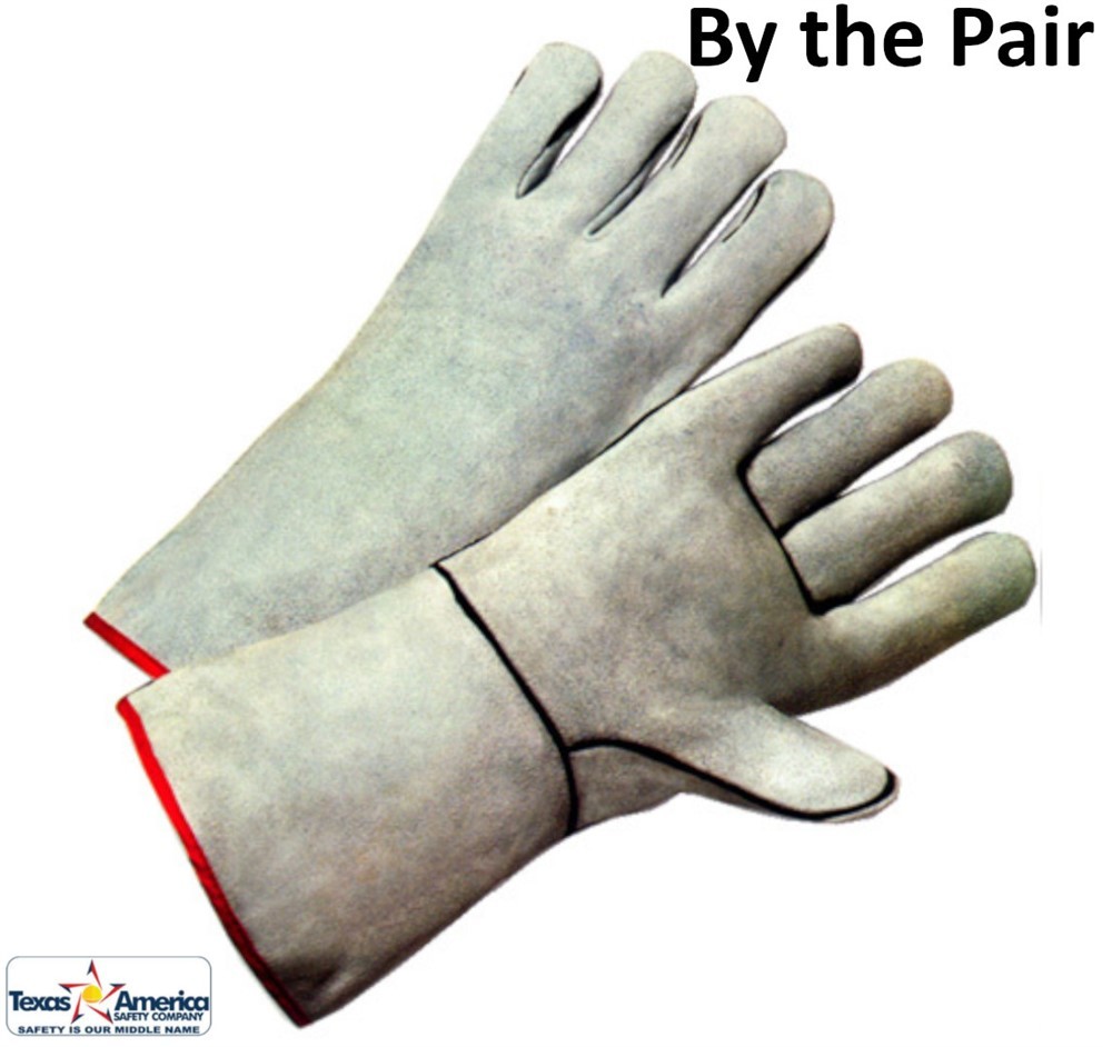Welding Gloves with Gray Leather (Sold by the Pair)