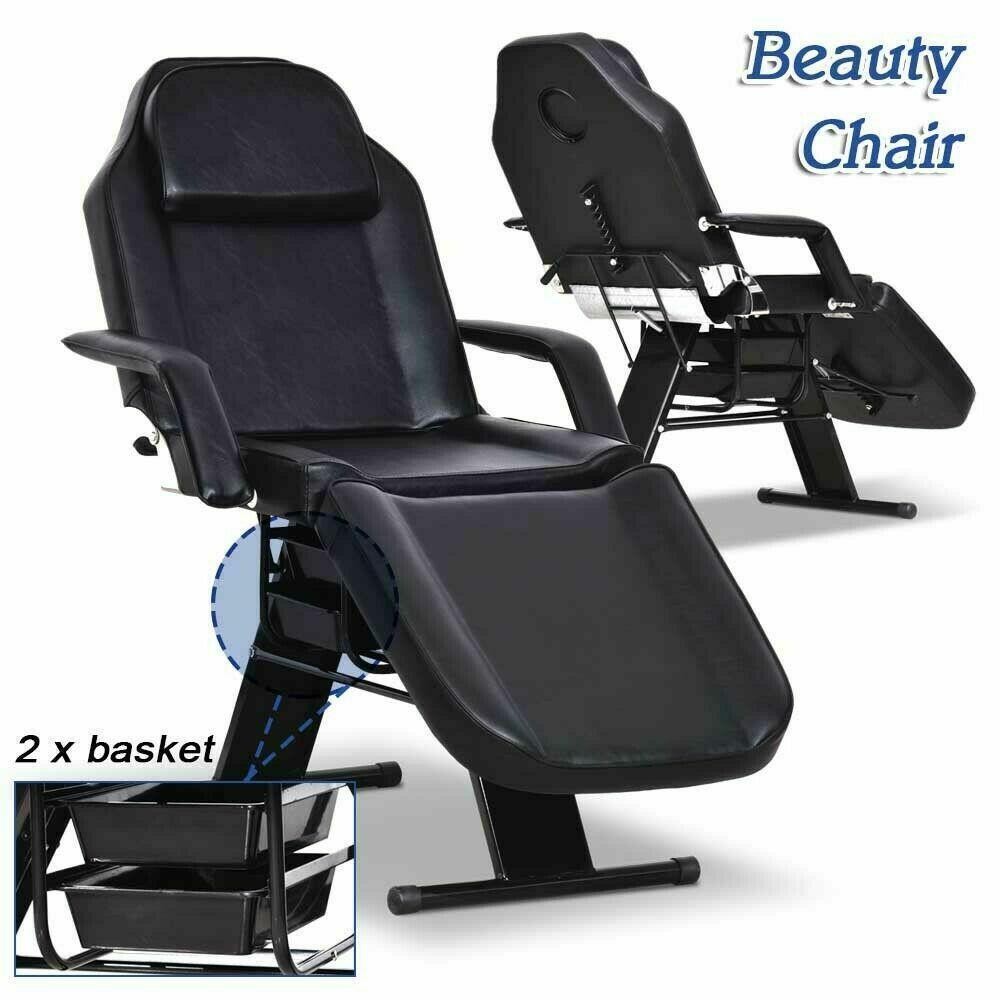 74" Beauty Salon Chair Massage Table 3-Section Folding Therapy SPA Bed Facial