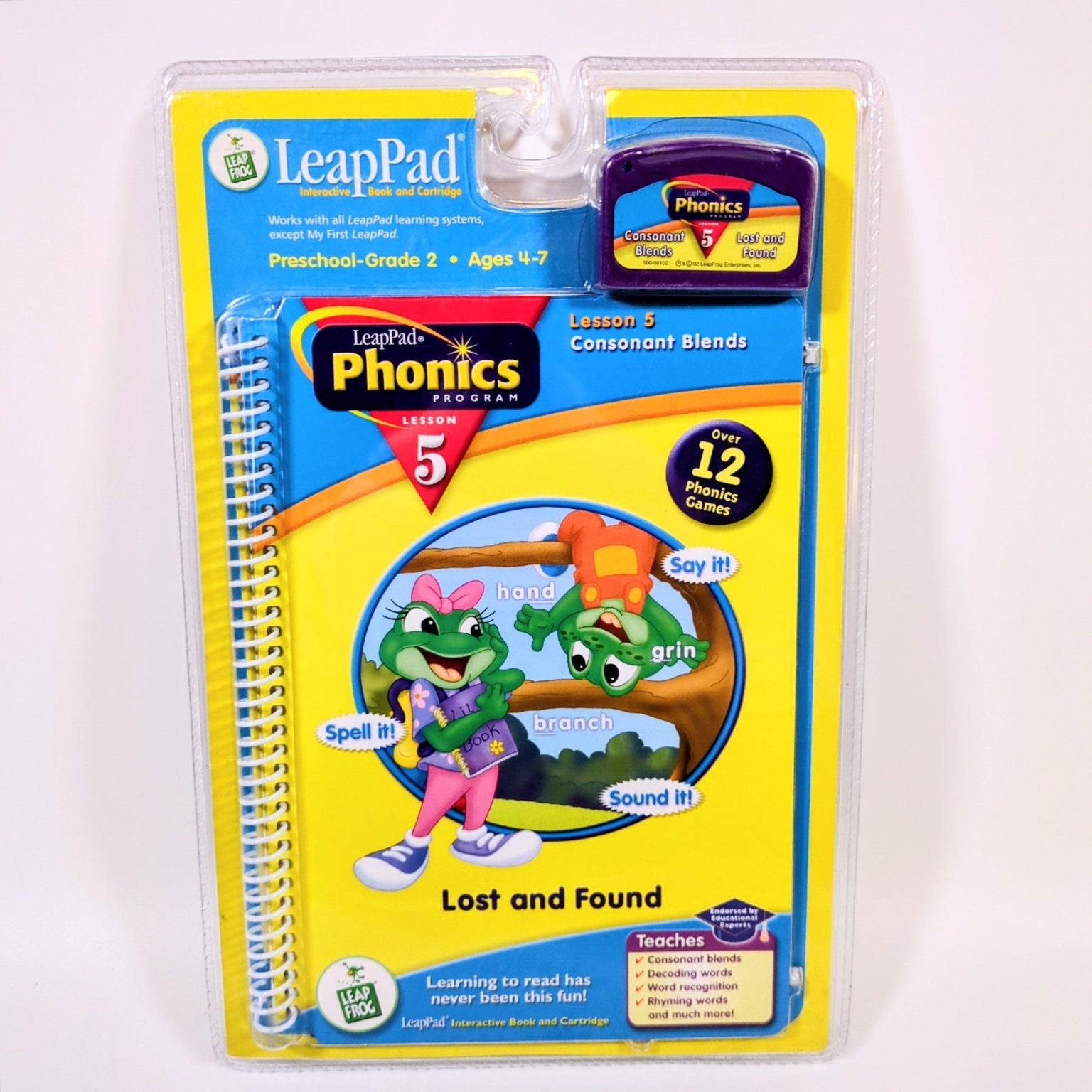 LeapFrog LeapPad Phonics Program Lesson 5 Consonant Blends Book & Cartridge New