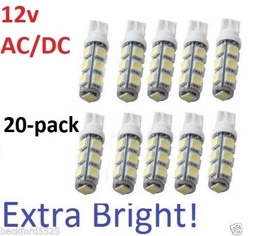 20X , LED Bulbs for Malibu and all T10 Landscape Light-warm white, 12v AC/DC