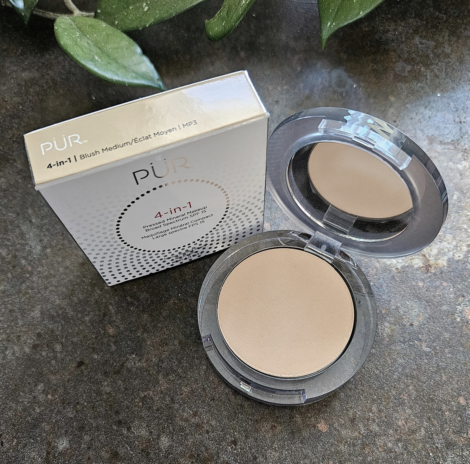 (2) Pur BLUSH MEDIUM MP3 4-in-1 Pressed Mineral Makeup BS SPF 15 .28oz ea EXP 26