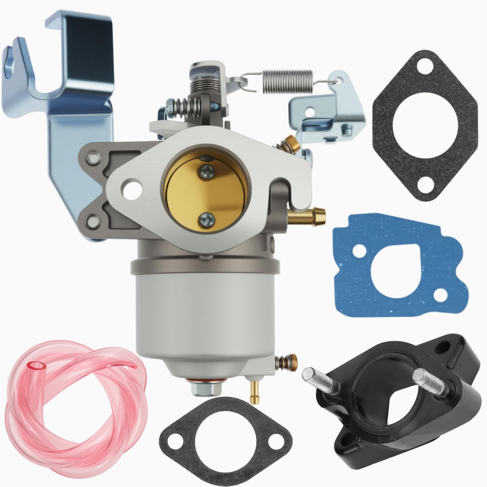 for Golf Cart Carburetor With Intake Spacer Joint For 1985-1995 Yamaha 4 cycl...