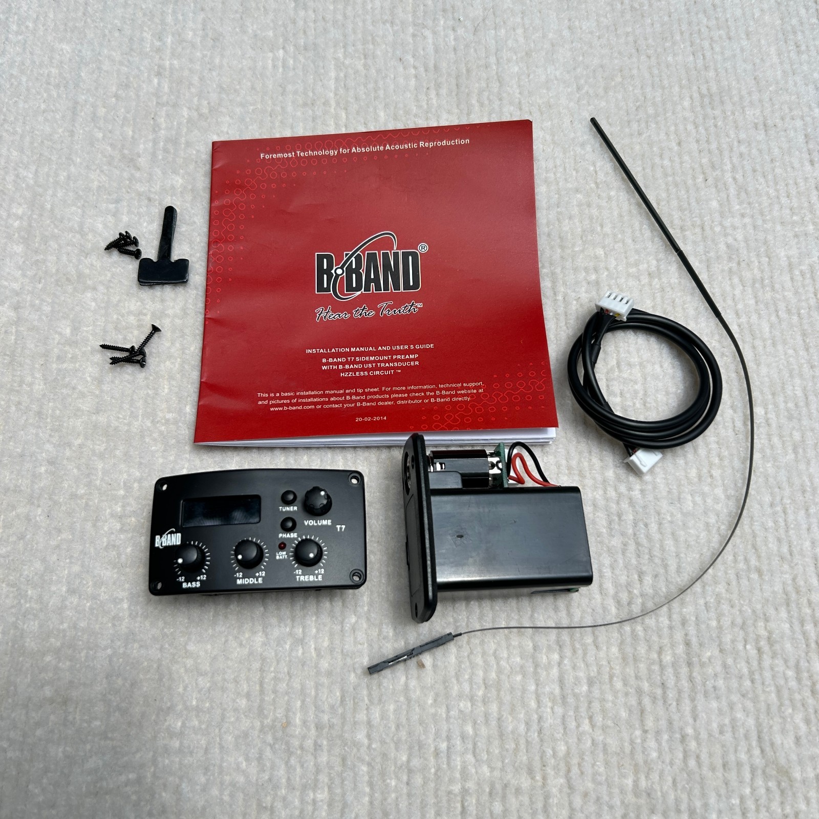 B-BAND T7 Acoustic guitar pickup 29R Piezo Genuine