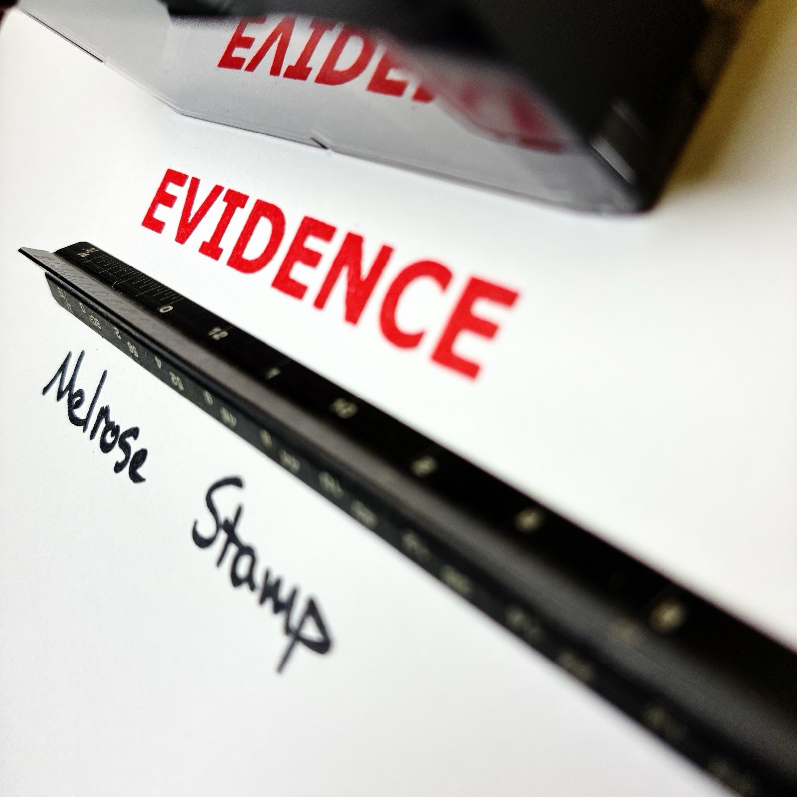 Evidence Rubber Stamp Red Ink Self Inking Ideal 4913