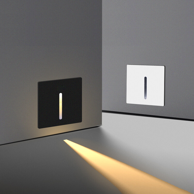 3W LED Recessed Wall Lamp Narrow Beam Stair Foot Light Fixture Corridor Lighting