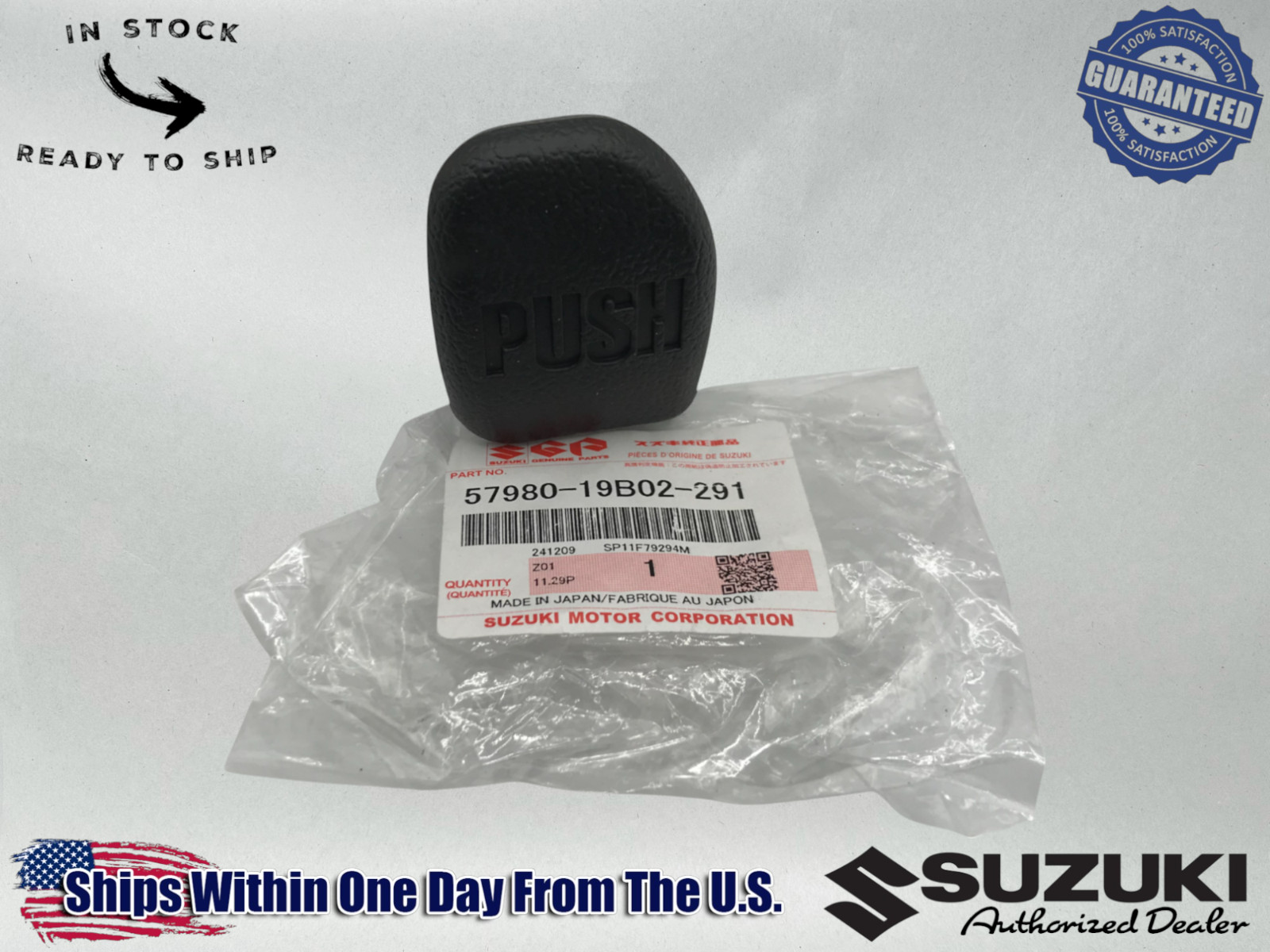 Suzuki OEM TRANSMISSION SHIFT LEVER BLACK KNOB QUADRUNNER 250 57980-19B02-291