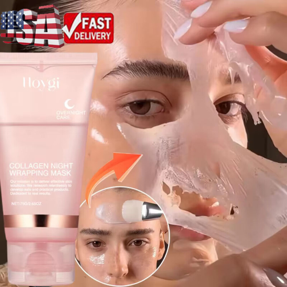 NEW Collagen Night Wrapping Mask Overnight Wrapping Peel Off Natural Facial Mask