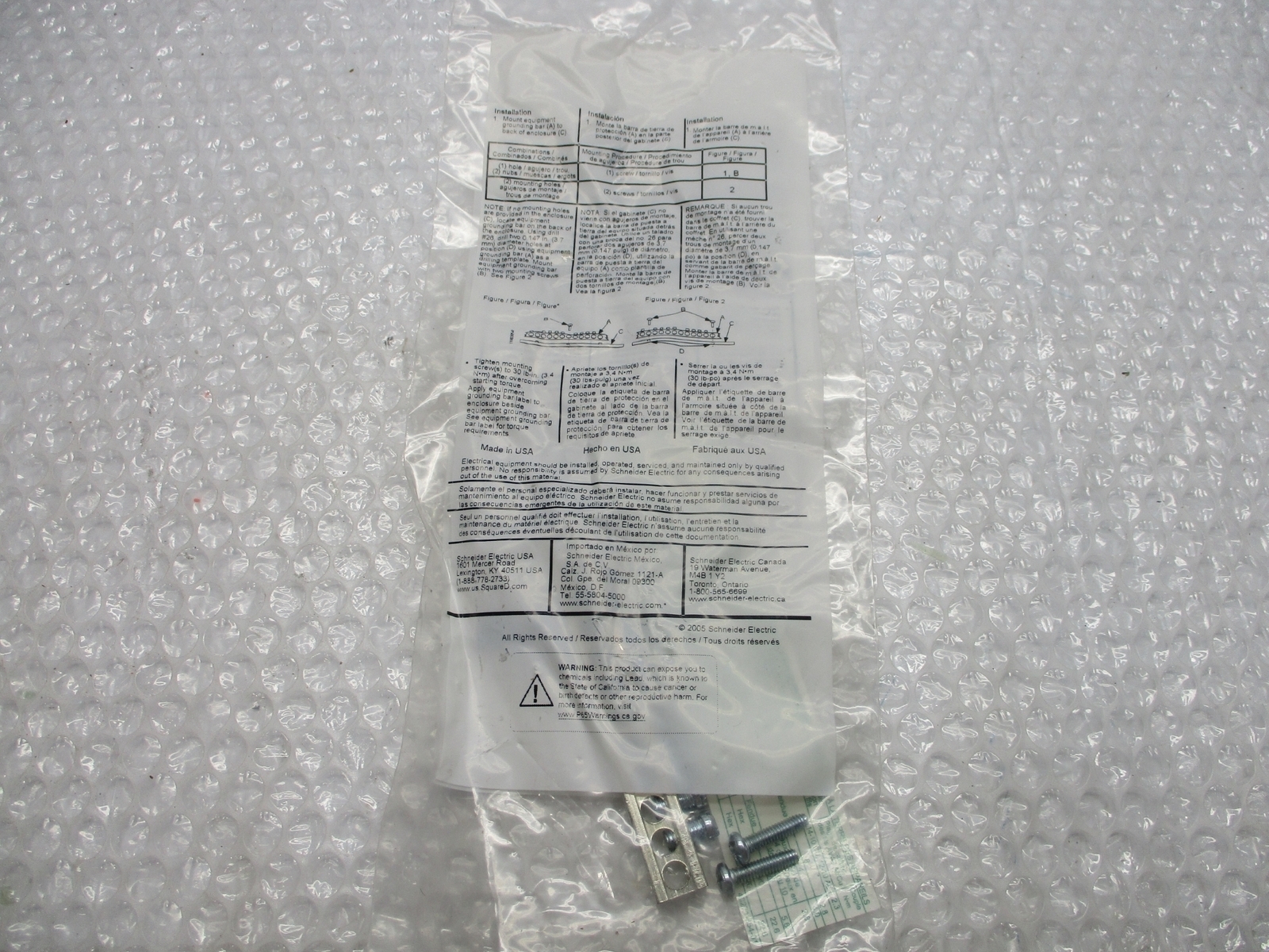 SQUARE D 40559-373-50/51 GROUNDING BAR KIT LOT OF 11 NSMP