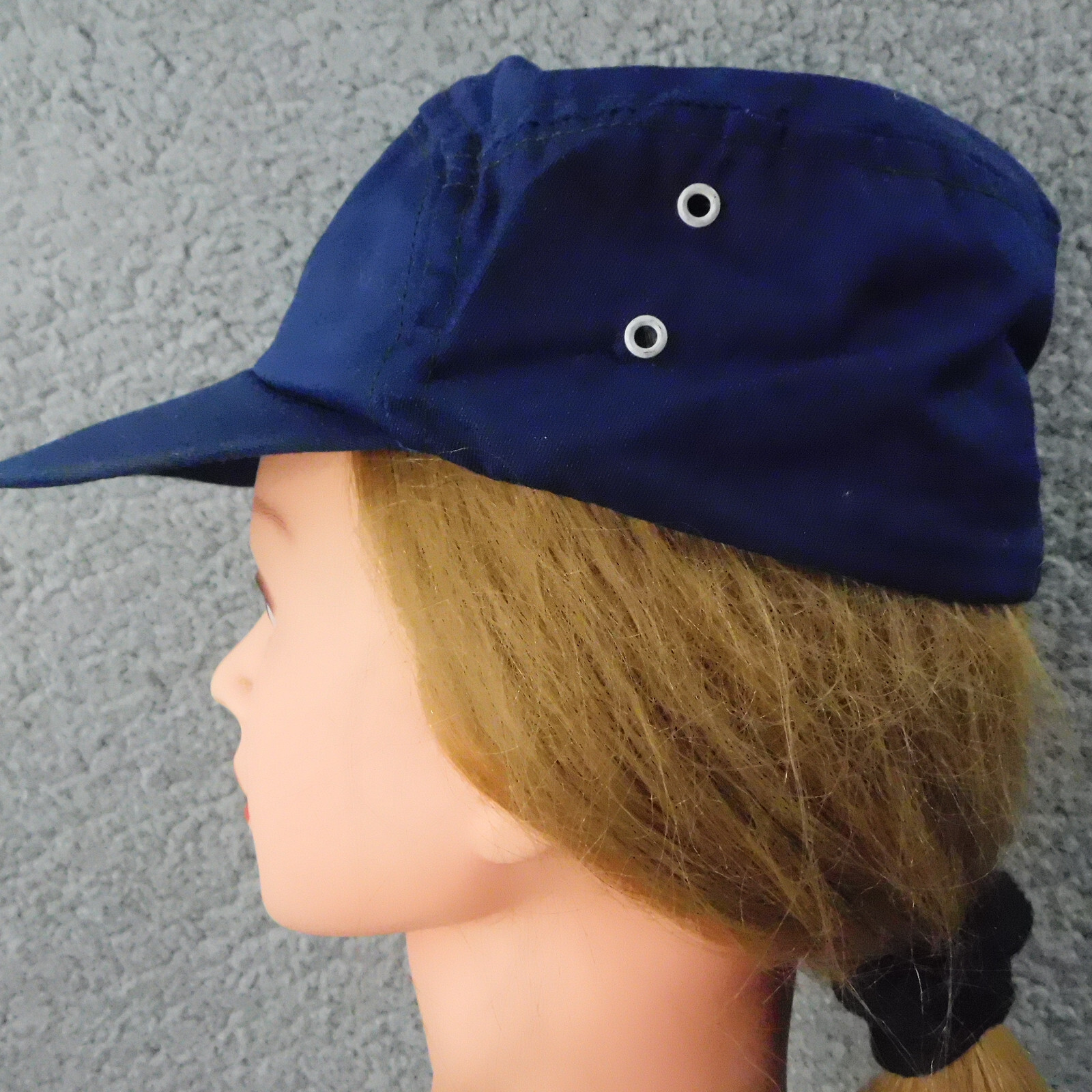 Vtg CUB SCOUT Youth Cadet Cap Hat Embroidered Hook & Loop Adjustable NAVY BLUE