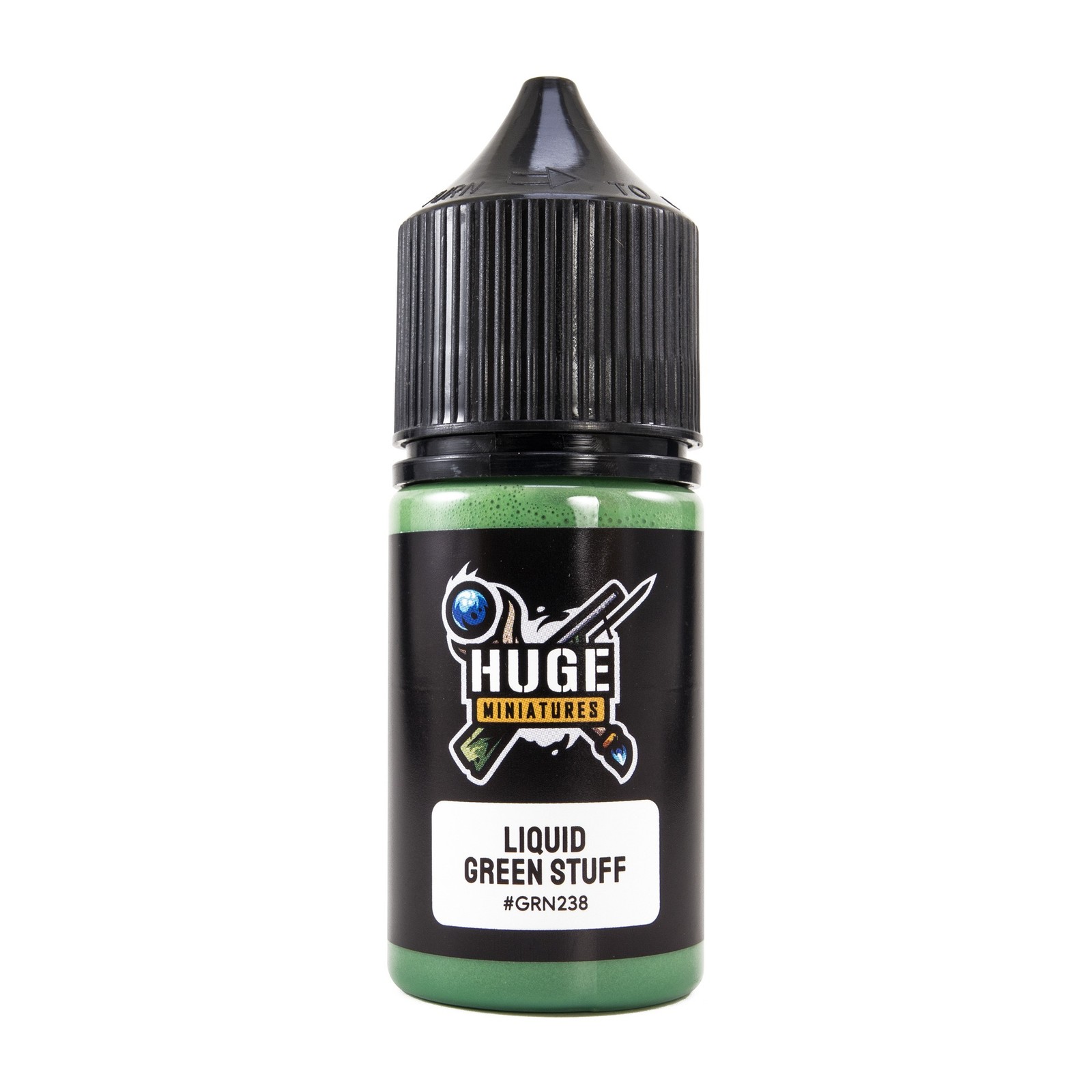 Huge Miniatures Green Stuff, Liquid Modeling Compound – 1oz Bottle