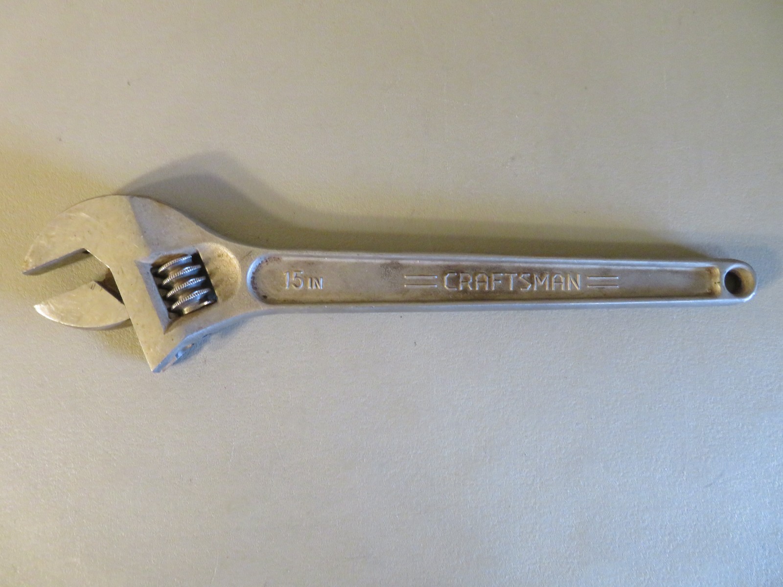 Vintage Craftsman 15 Inch/380mm Adjustable Wrench 9-44662 Forged In The USA