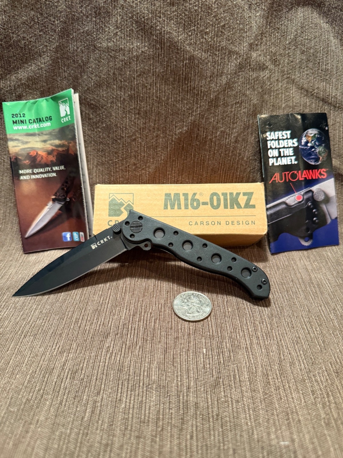 CRKT M16-01KZ Pocket Knife - Carson Design -  Plain Blade - Liner Lock