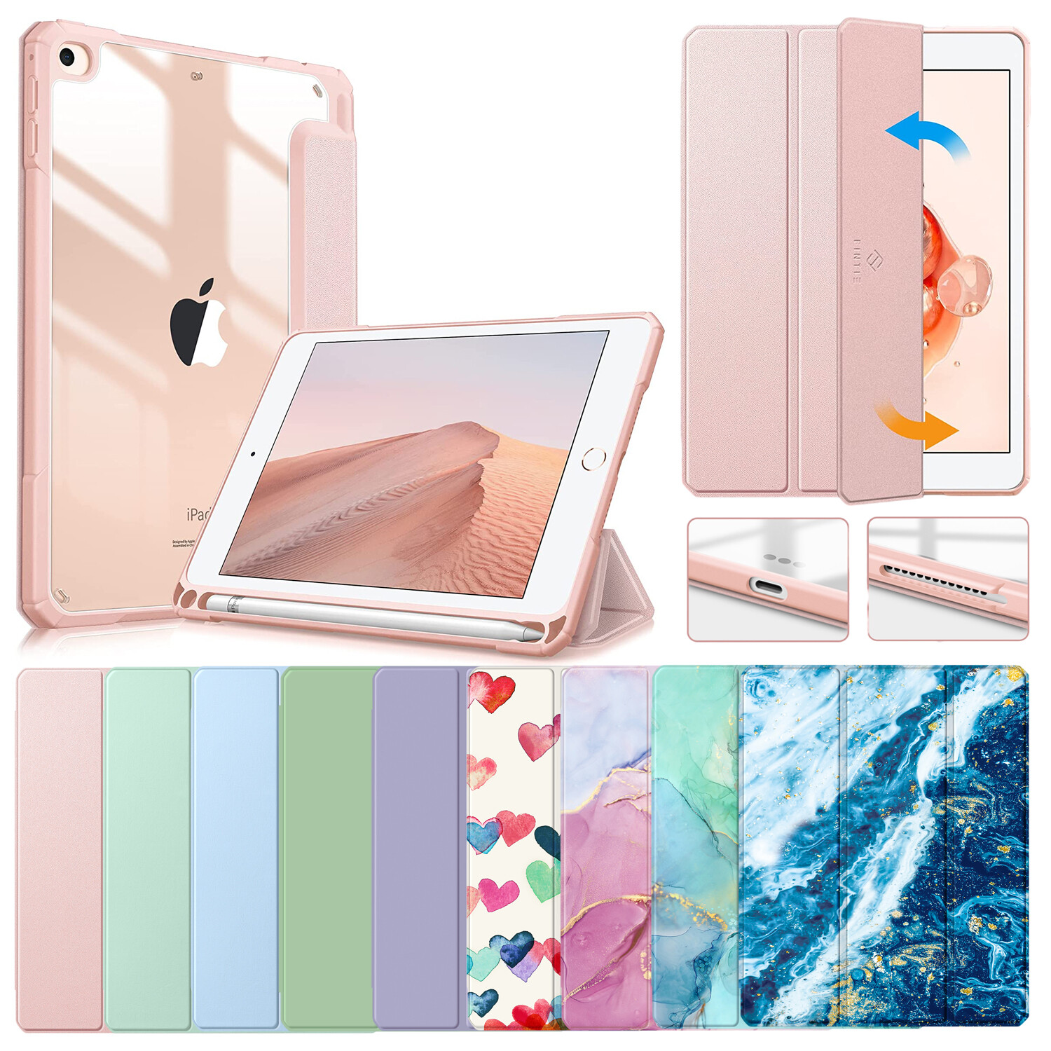 Hybrid Slim Case For 7.9'' iPad Mini 5/ Mini 4 Shockproof Cover Auto Wake/Sleep