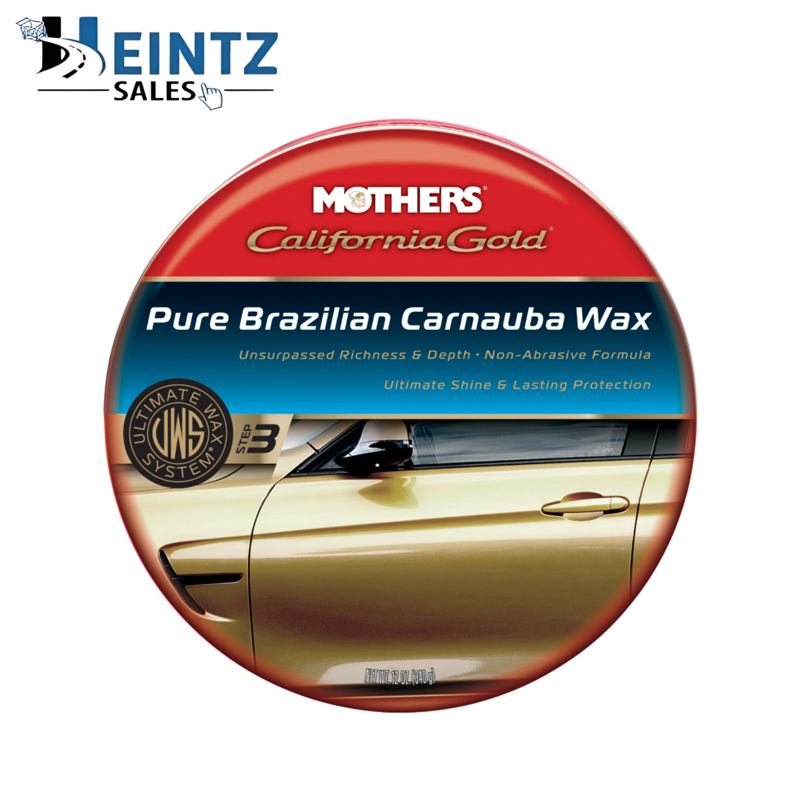 MOTHERS 05550 California Gold Pure Brazilian Carnauba Wax -12 oz paste