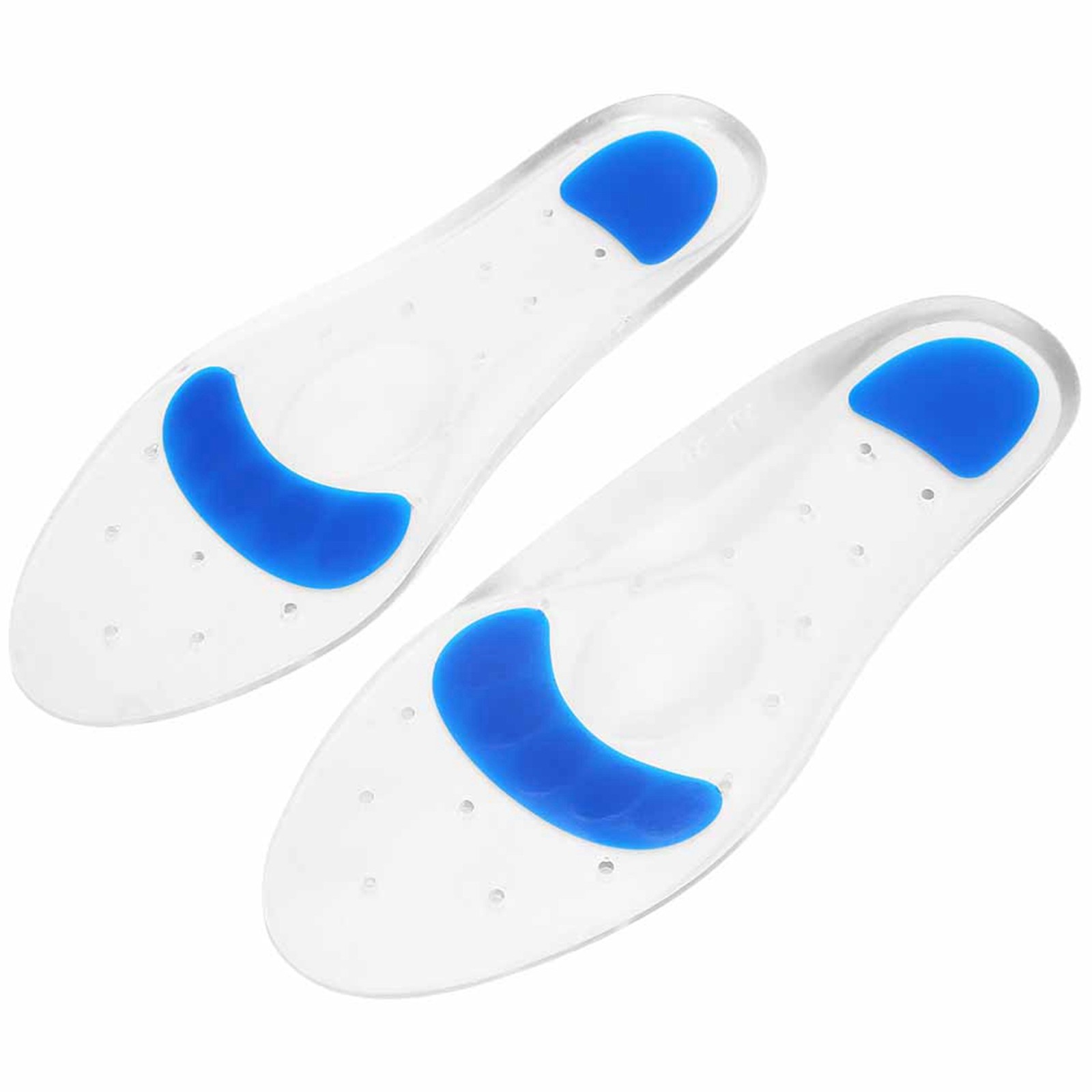 2 Pairs Elastic Silicone Insoles High Impact Absorption Arch Support For WT