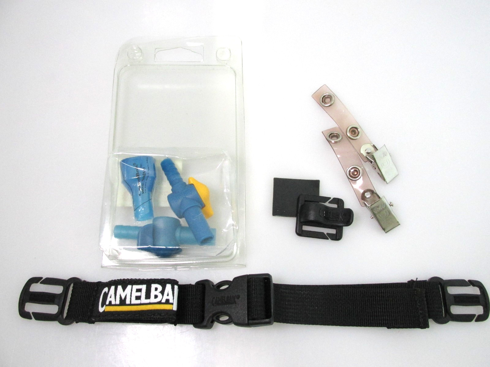 Camelbak Hydration Pack Big Bite Valve Shut Off Valve TubeTrap Strap Lot SEALED