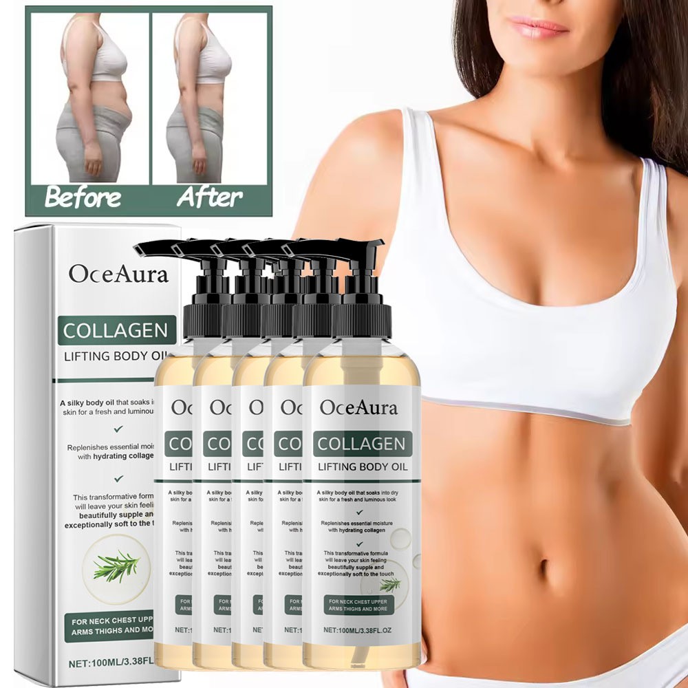 10/8X Collagen Body Oil – Firming Lifting Skin Tightening Massage Oil, Hydrating