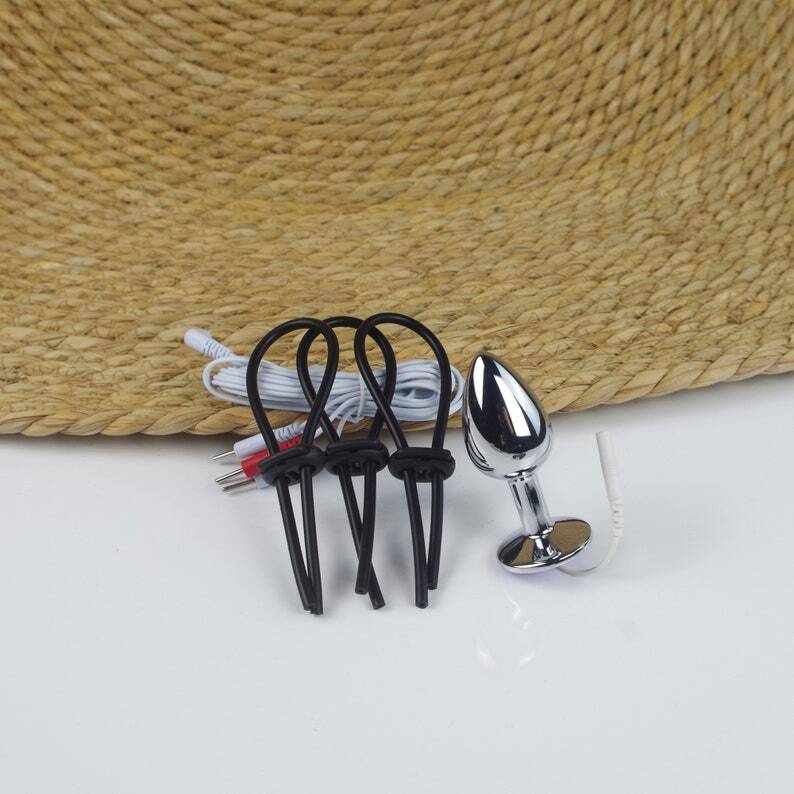 E Stim Short Sound With Plug Rubber Ring Shock Kit For Men Set Plug