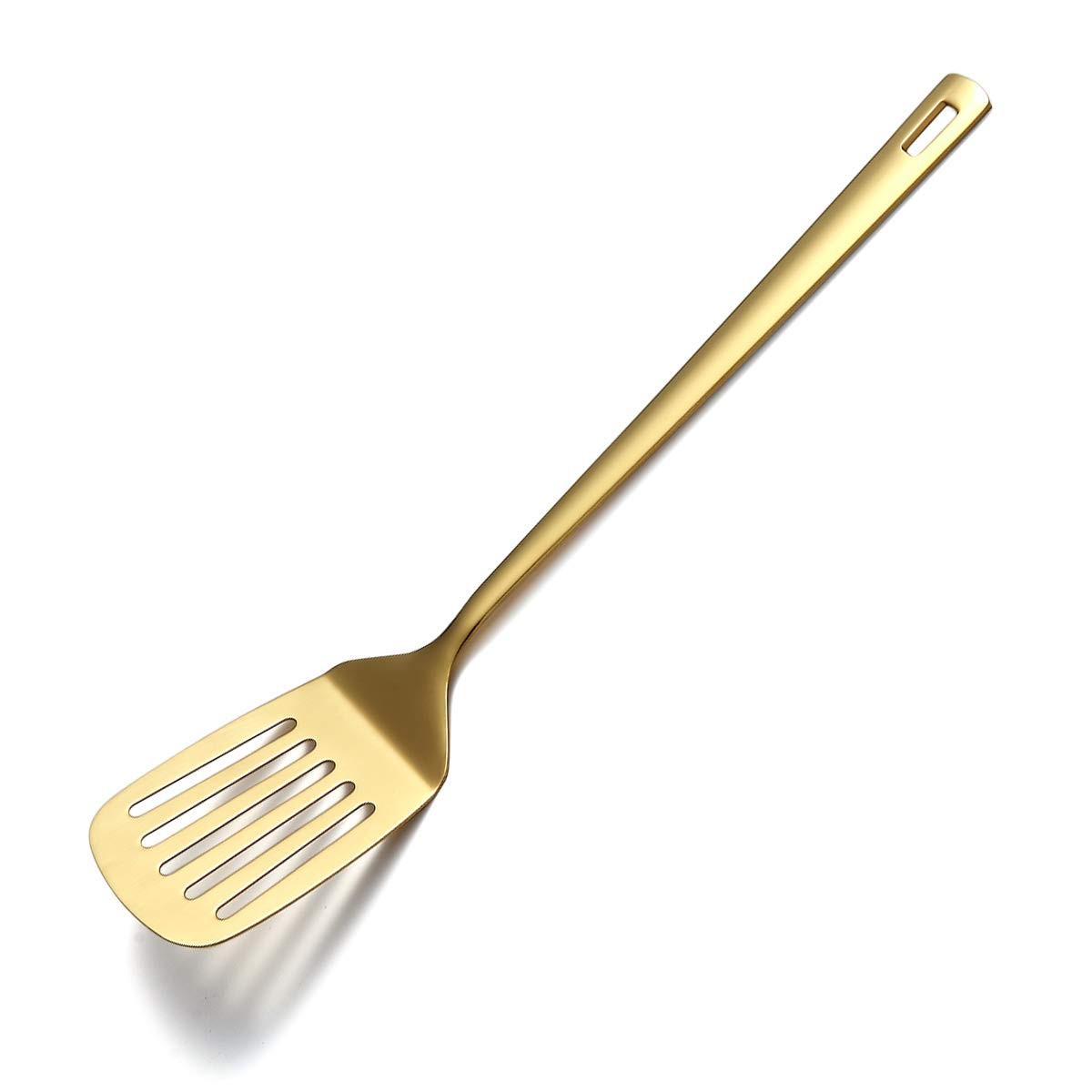 Gold Spatulas Slotted Turner Titanium Gold Plating Metal Spatulas Turner For Coo