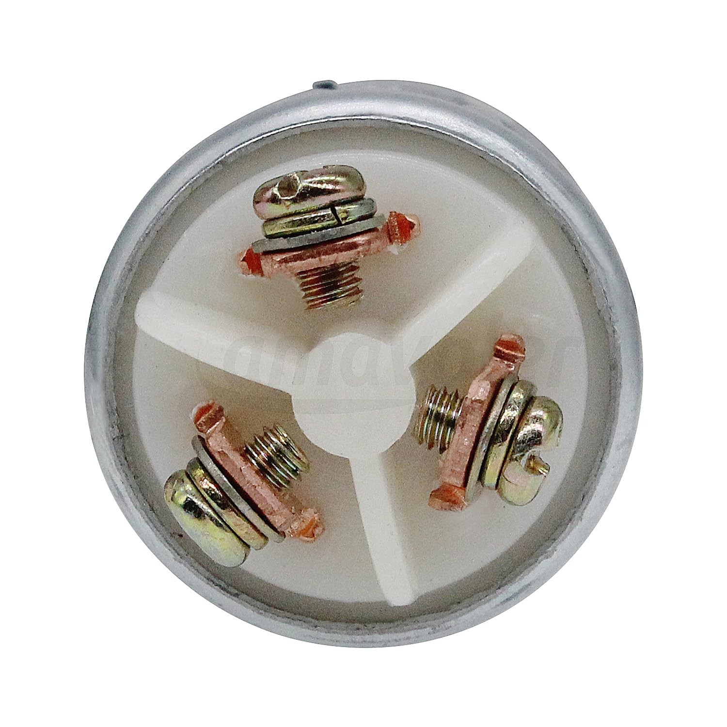 Amavoler 2 PCS 3 Wire Ignition Key Switch 3 Position Replacement M, Silver